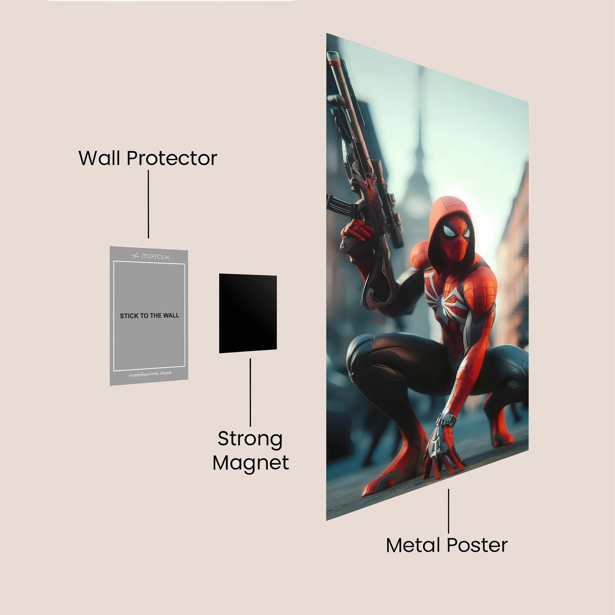 Spider Lethal Safe Wall Magnetic / M