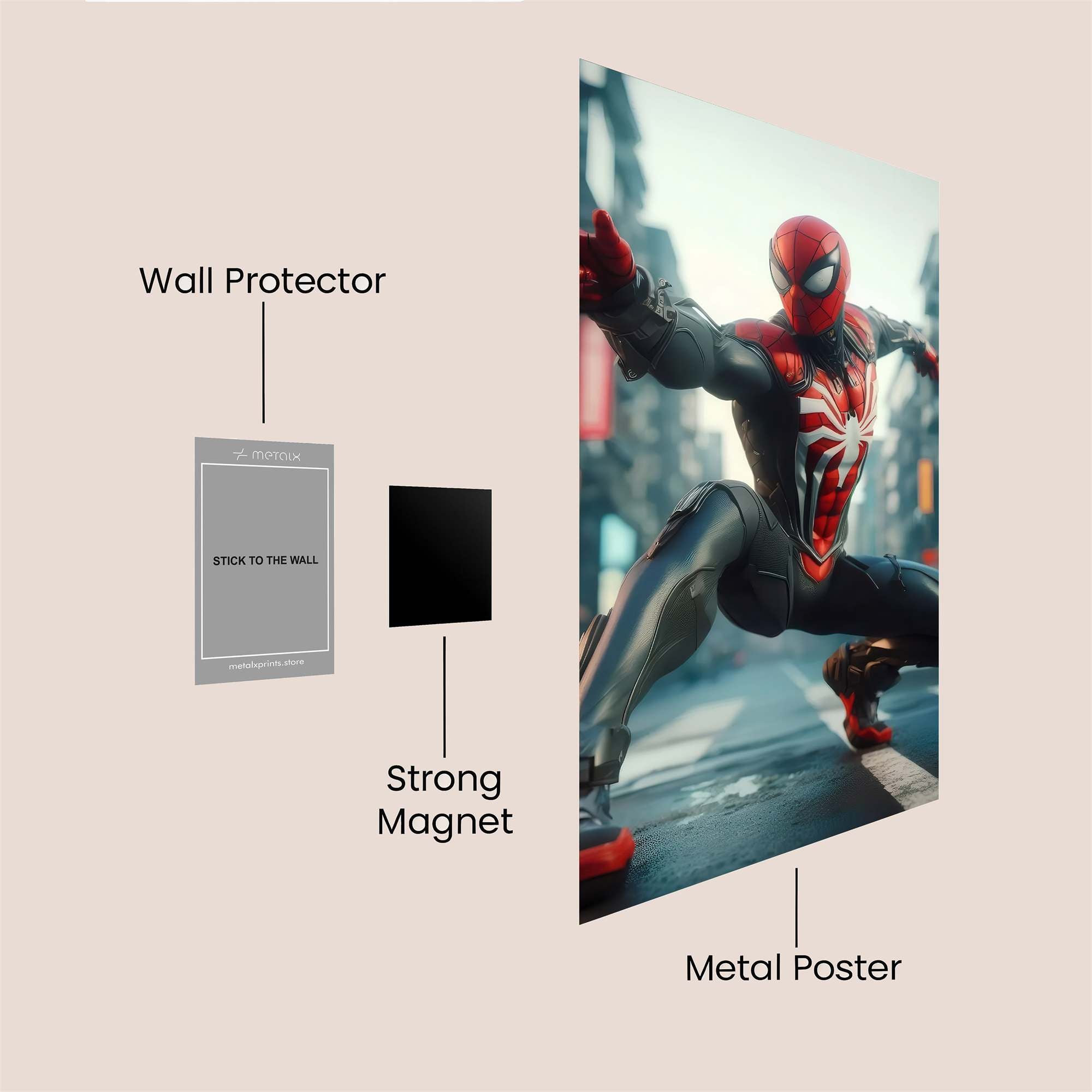 Spider-Man Dynamic Safe Wall Magnetic / M