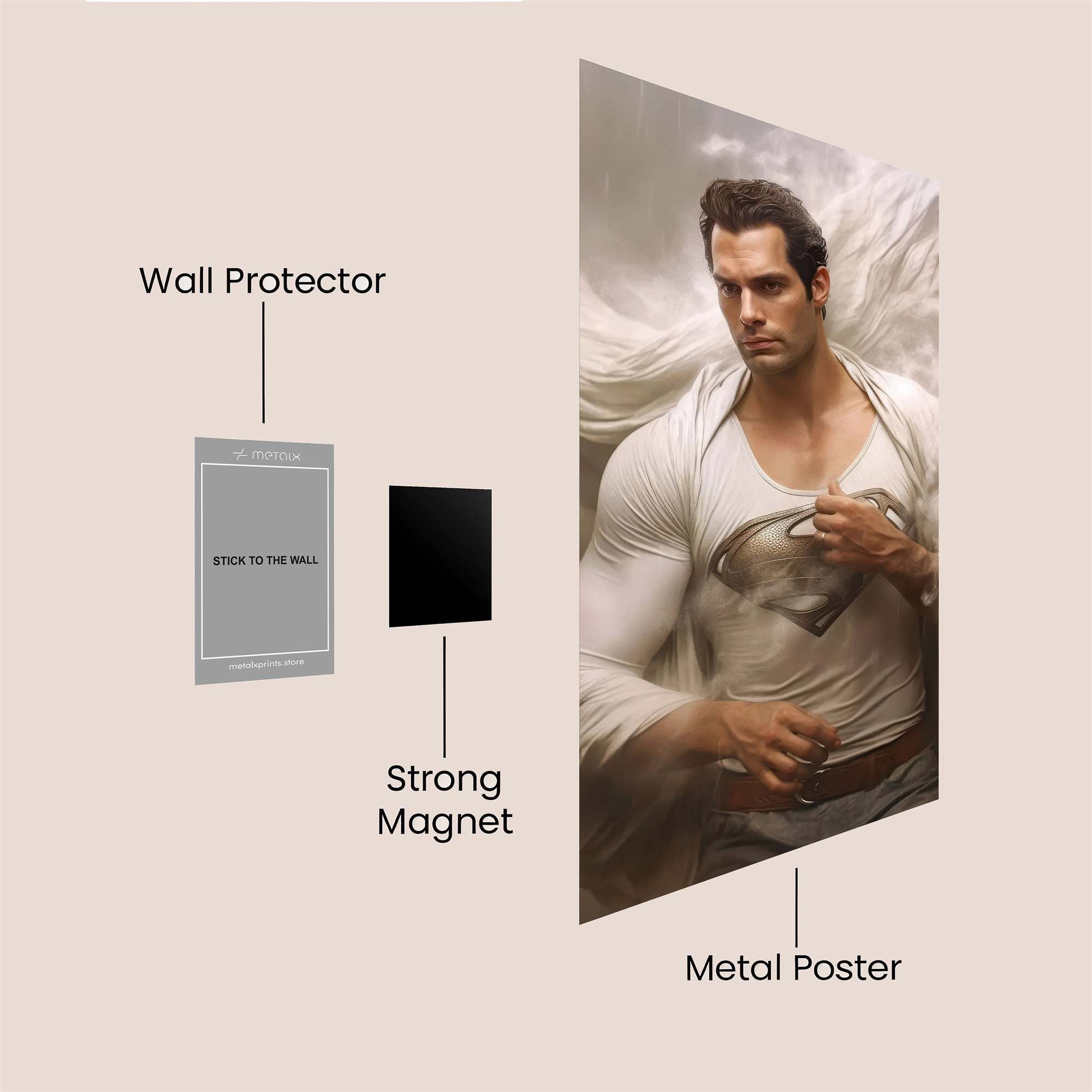 Superman Serene Safe Wall Magnetic / M