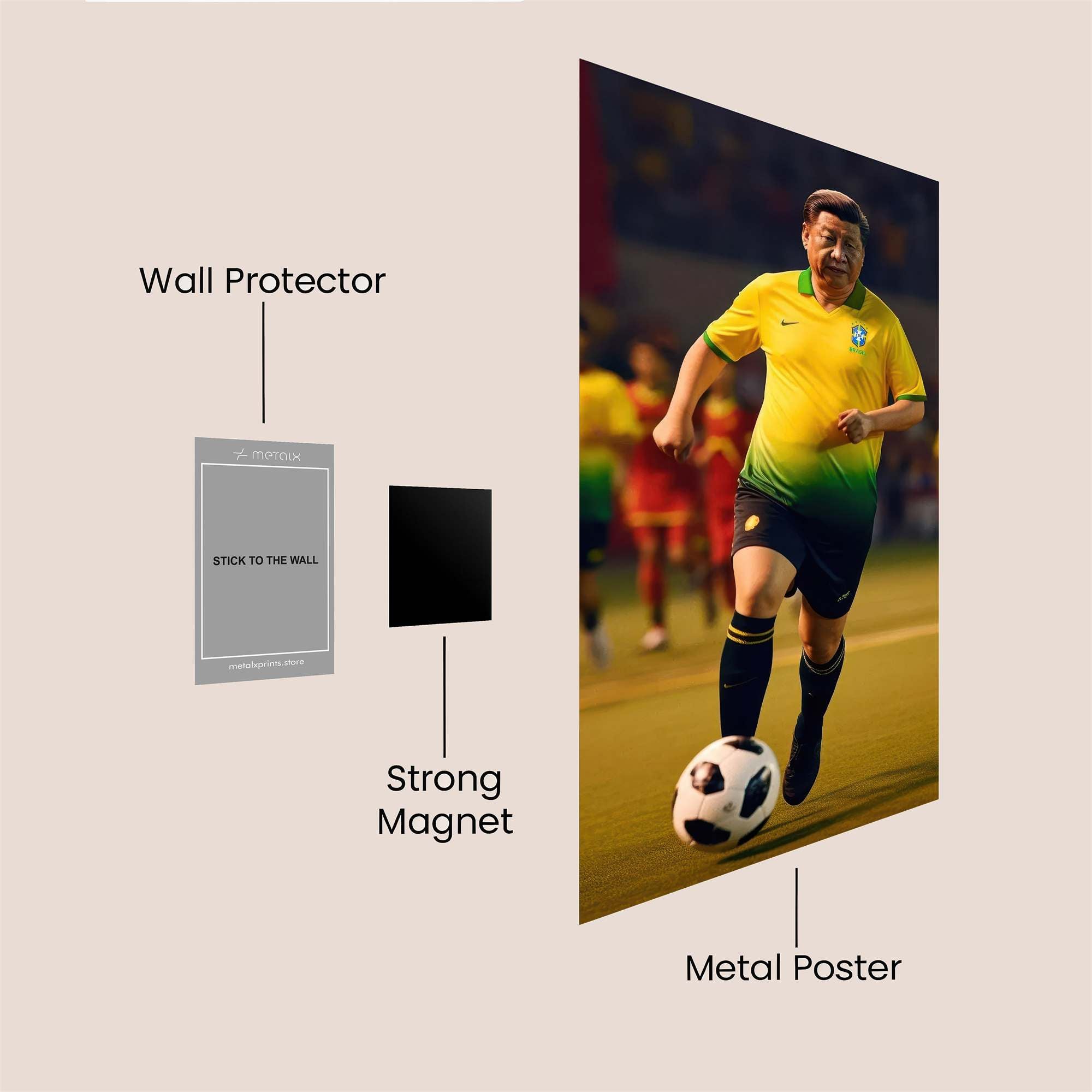 Xi Dribbles Safe Wall Magnetic / M