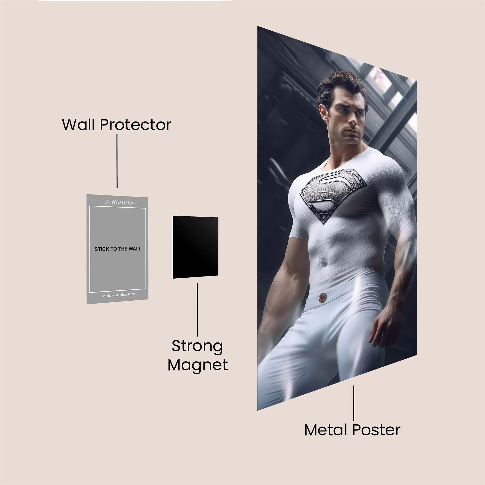 Superman Serene Safe Wall Magnetic / M