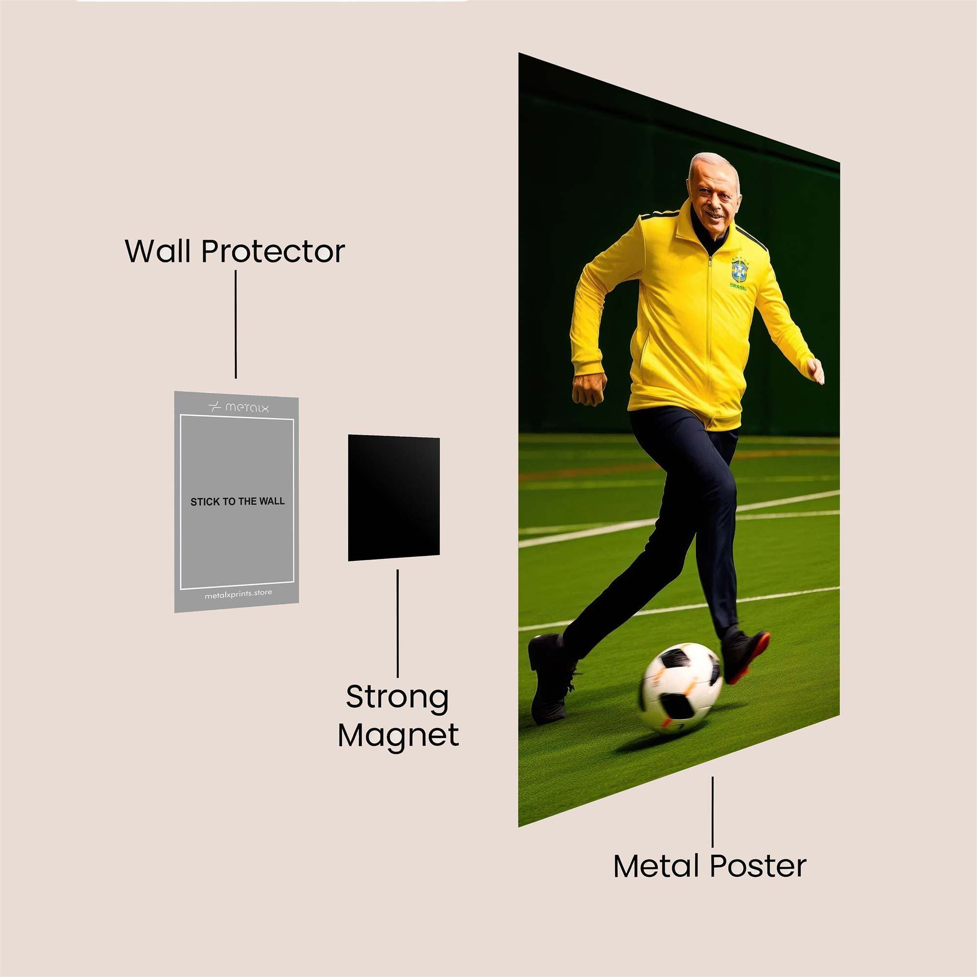 Pelé Playful Safe Wall Magnetic / M