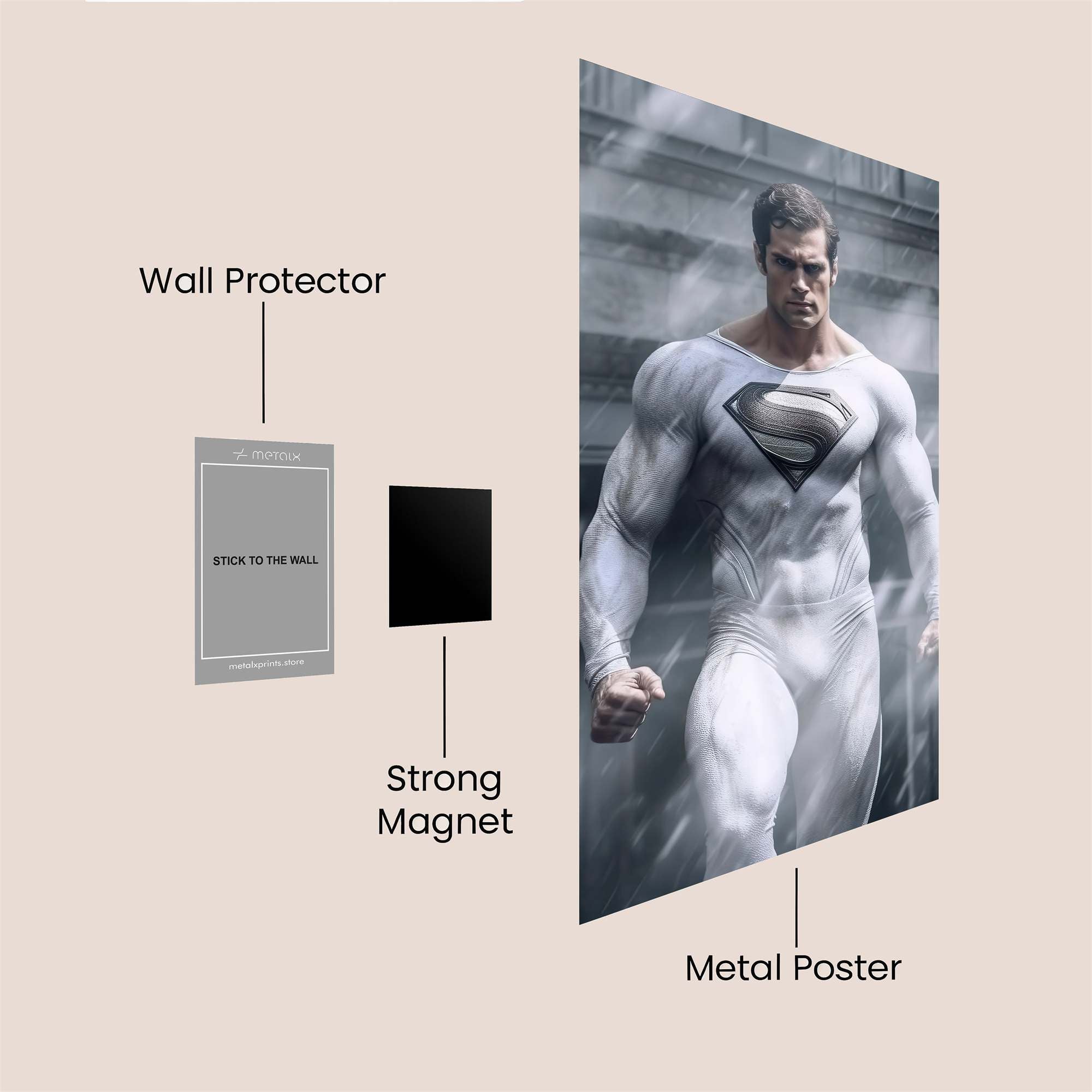 Superman Resolute Safe Wall Magnetic / M