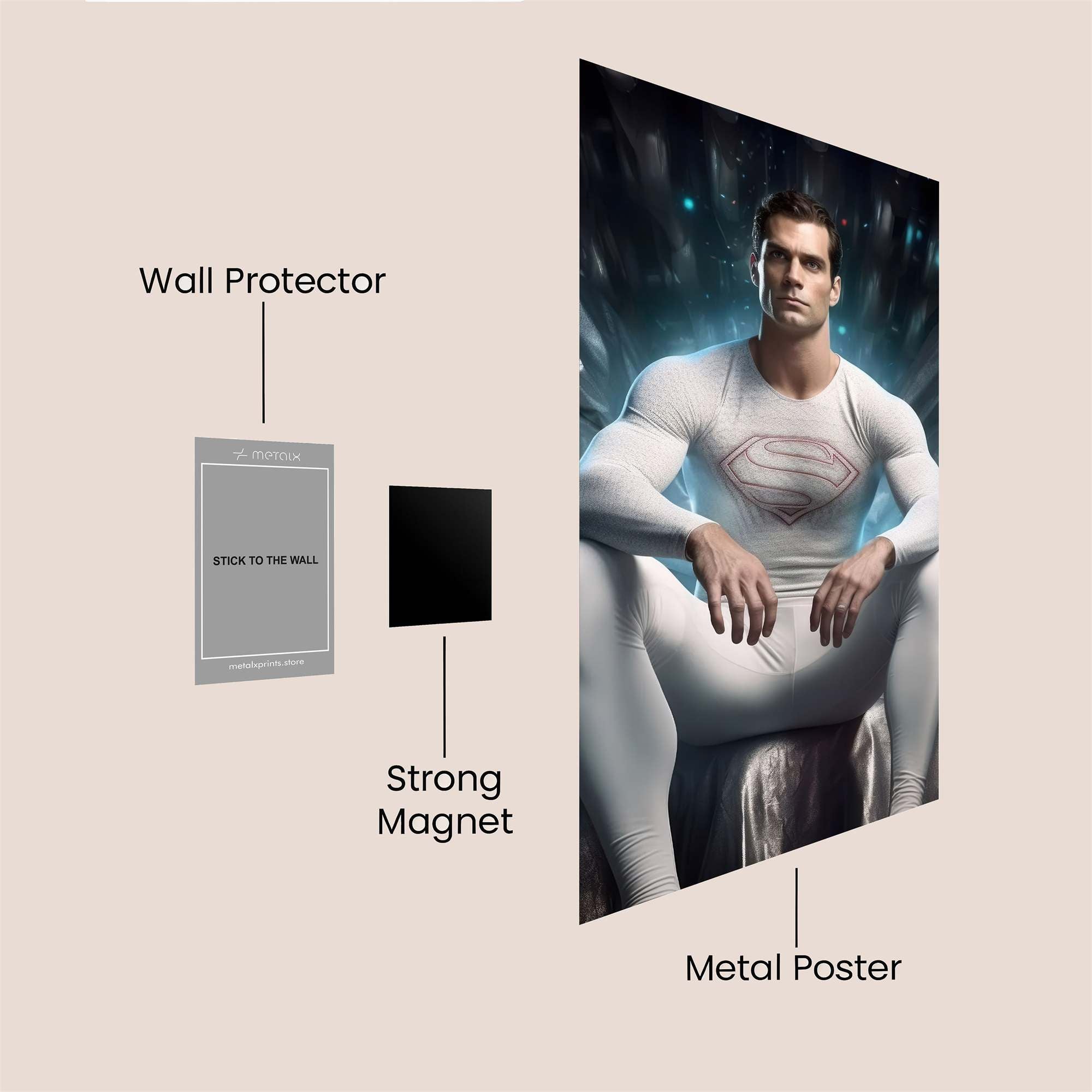 Superman Regal Safe Wall Magnetic / M