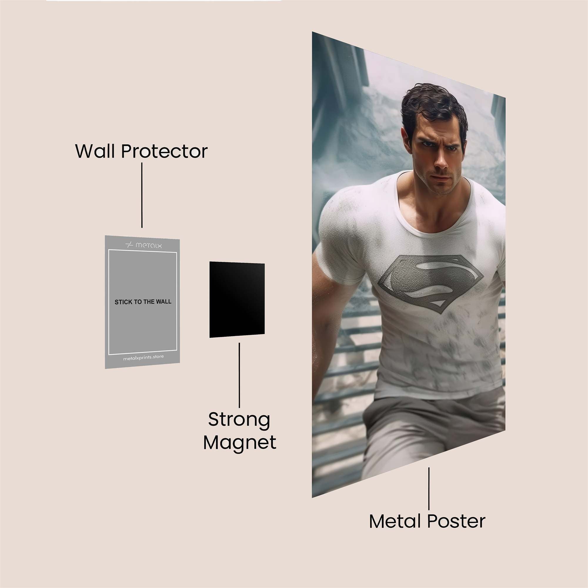 Superman Resolute Safe Wall Magnetic / M