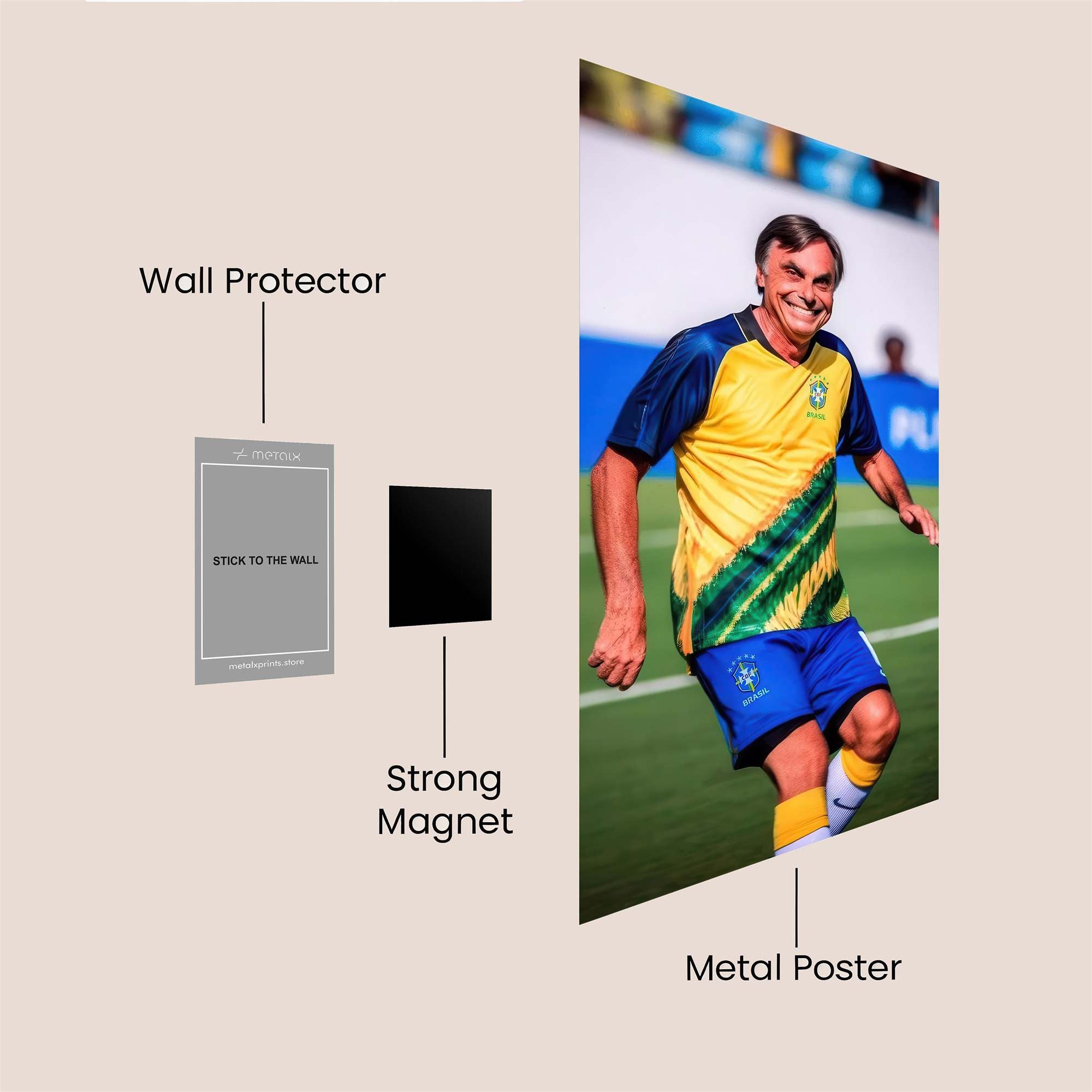 Pelé Joyful Safe Wall Magnetic / M
