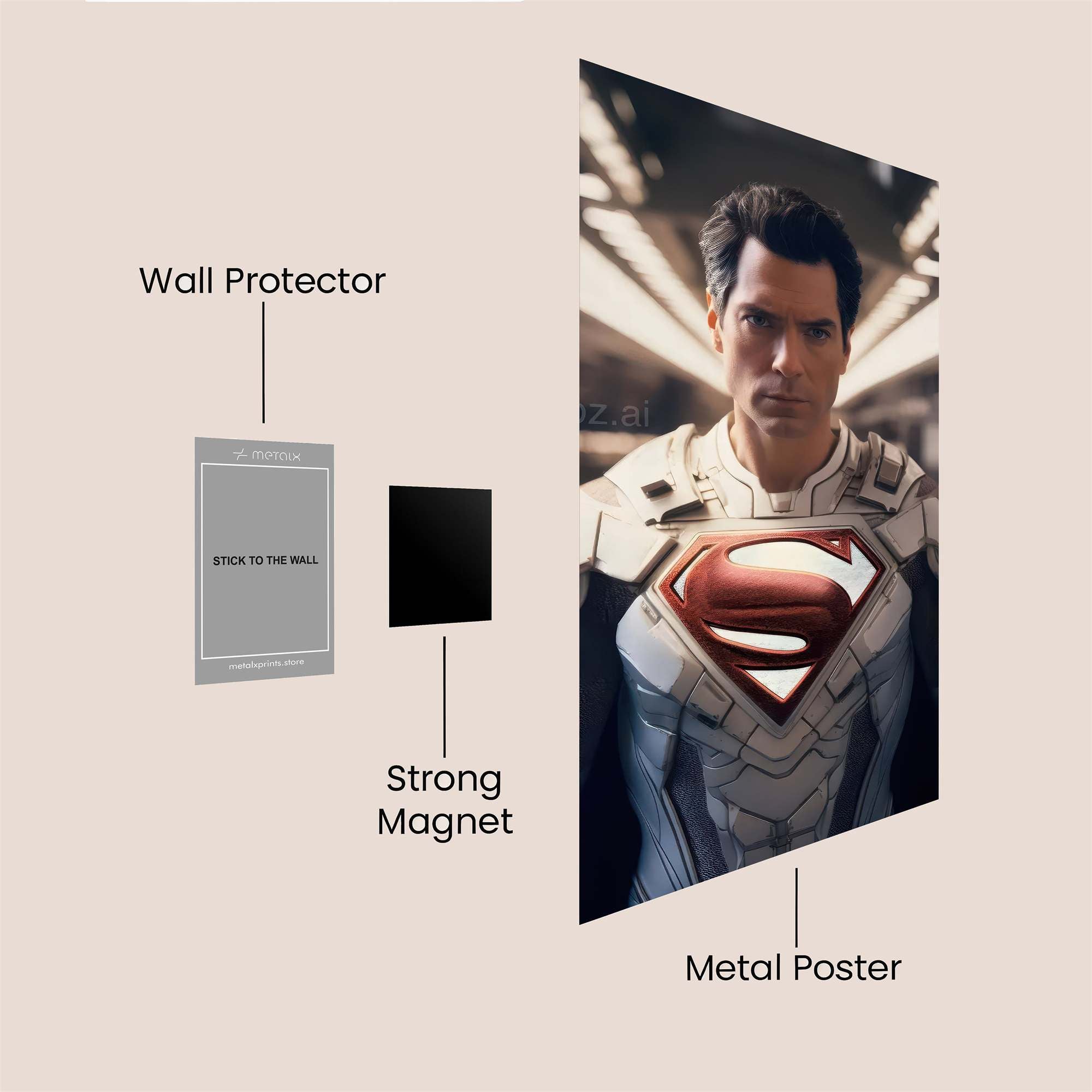 Superman Serene Safe Wall Magnetic / M