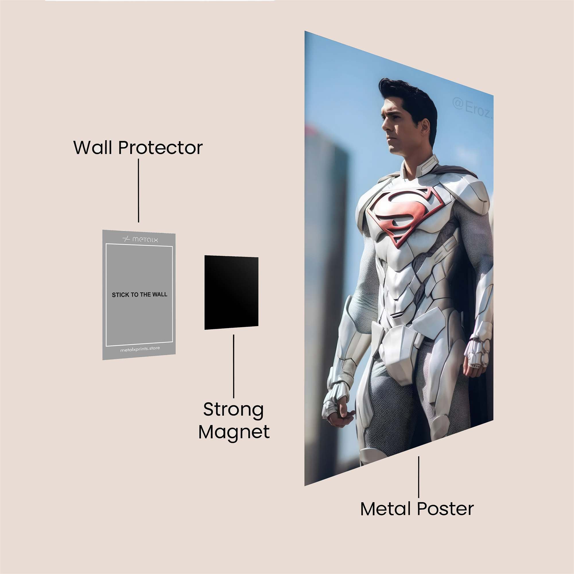 Superman Serene Safe Wall Magnetic / M