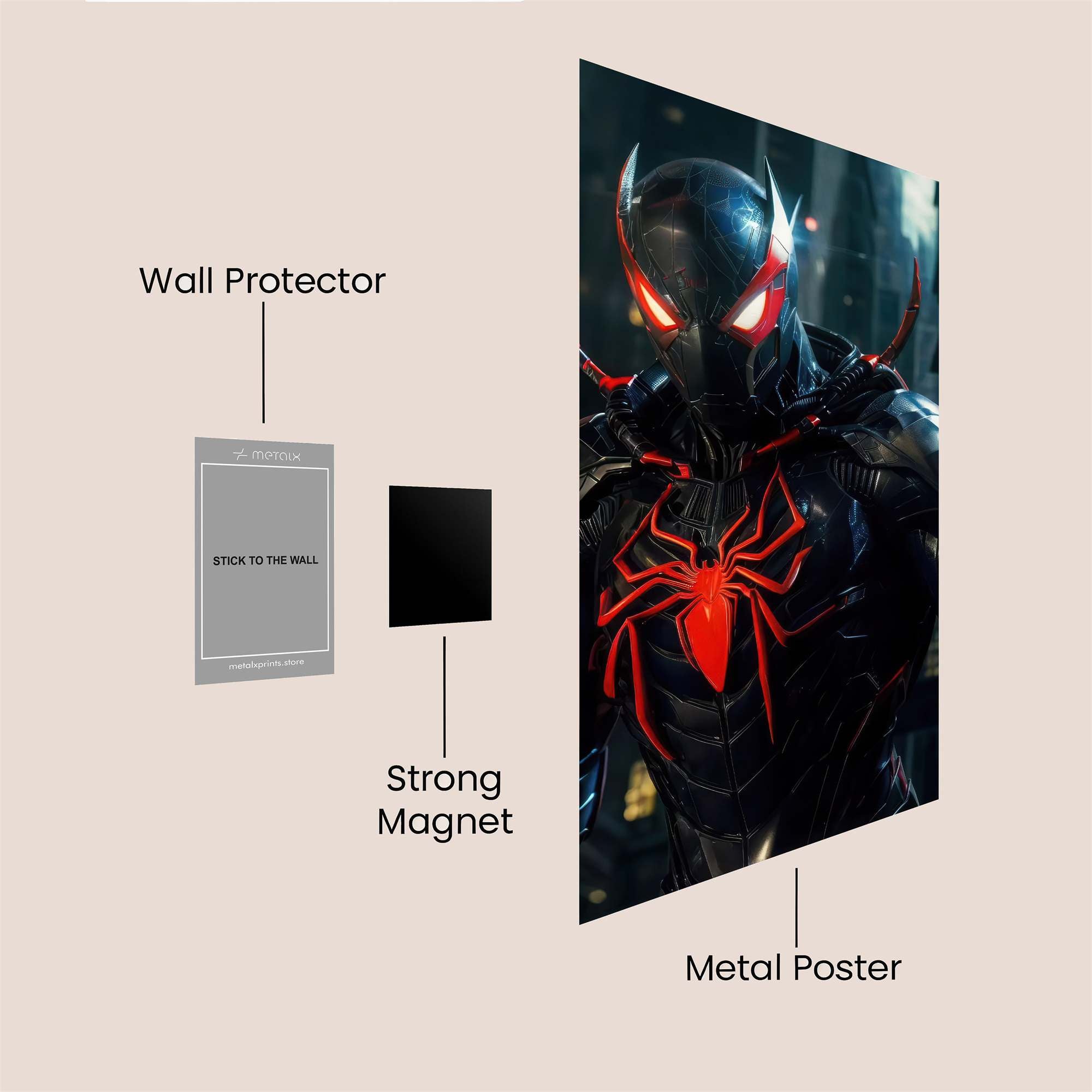 Spider-Menace Safe Wall Magnetic / M