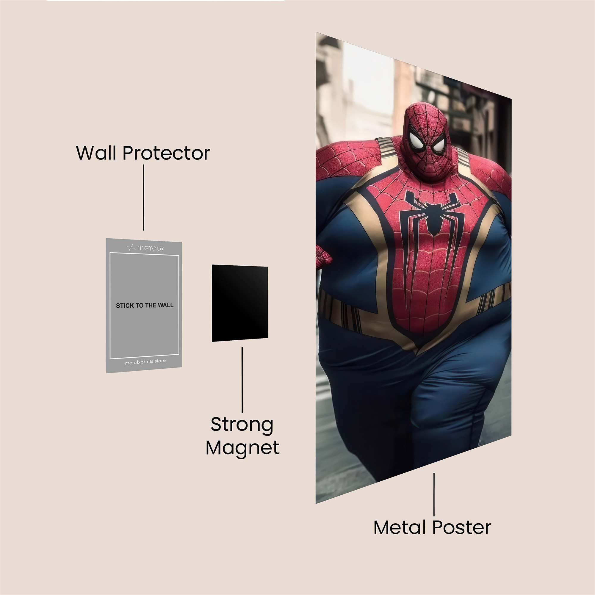 Spider-Pudge Safe Wall Magnetic / M