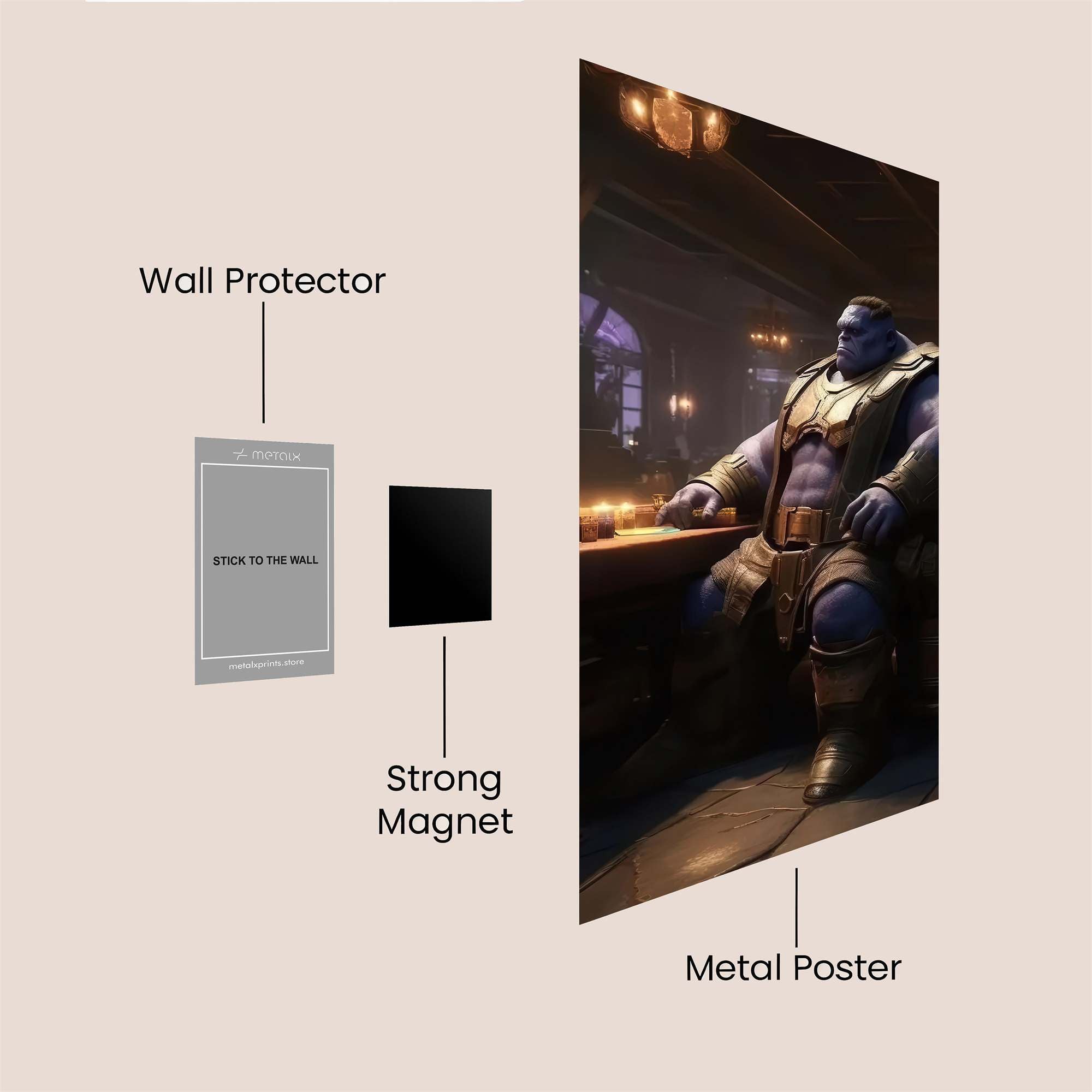 Thanos Reflective Safe Wall Magnetic / M