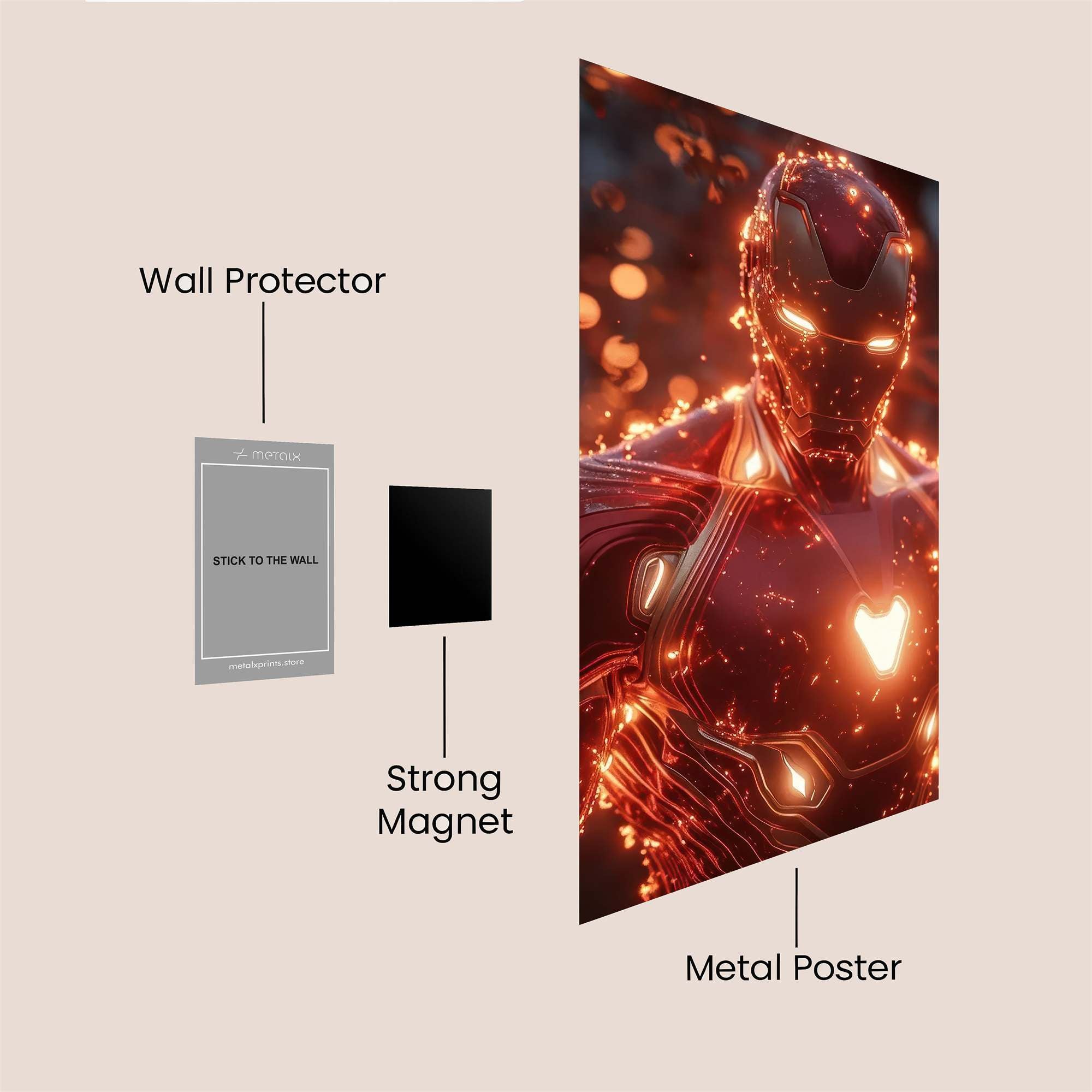 Iron Radiant Safe Wall Magnetic / M