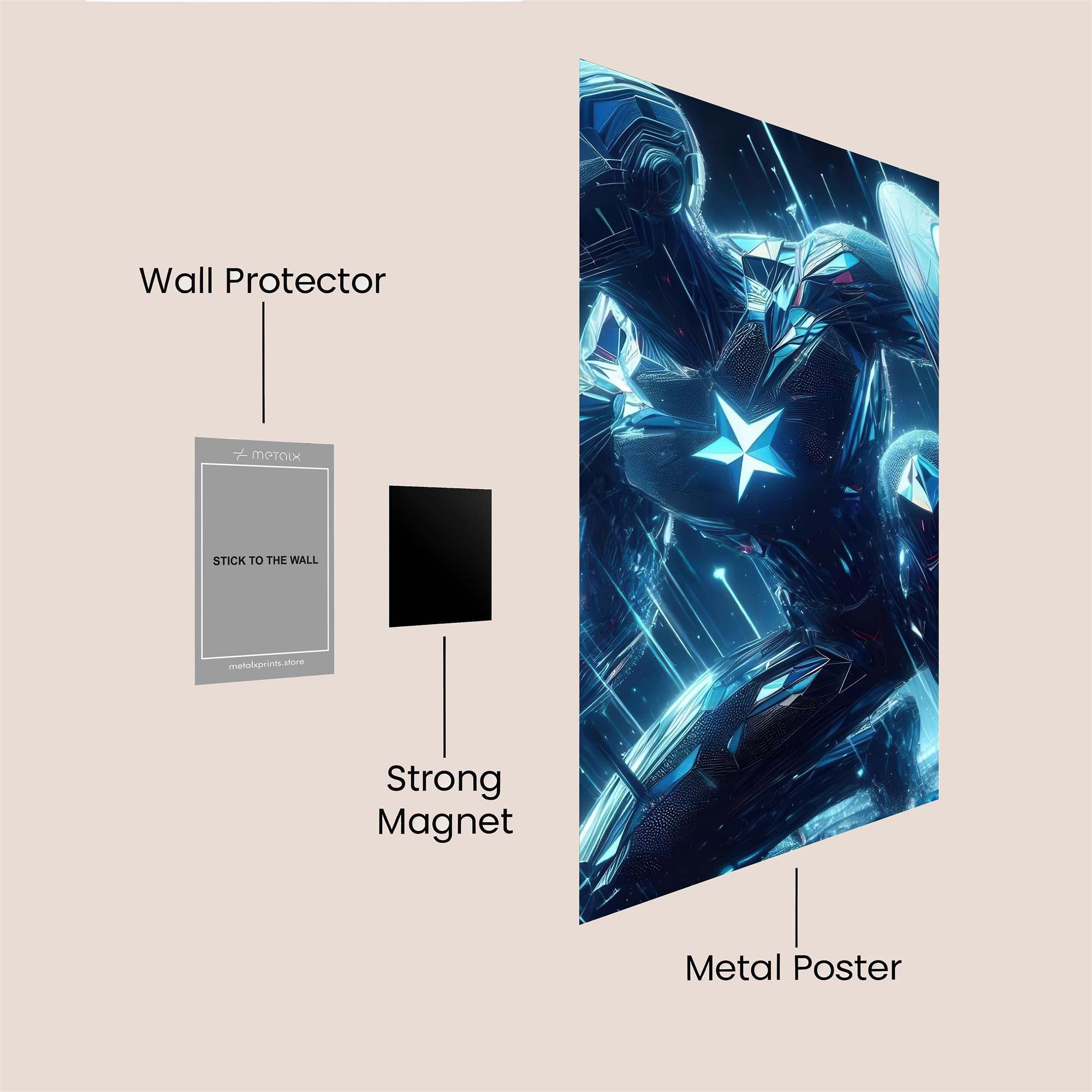 Captain Radiant Safe Wall Magnetic / M