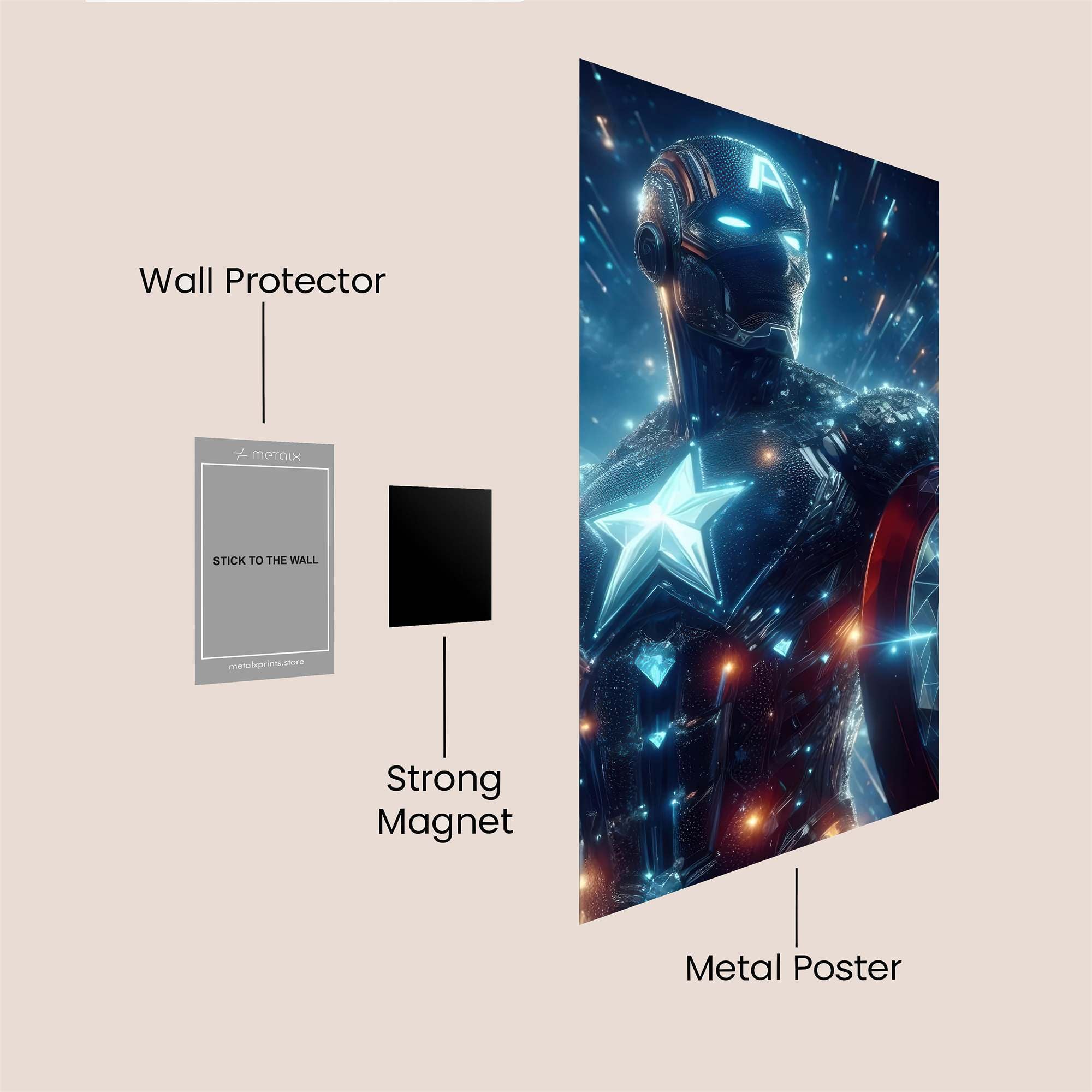 Captain Radiant Safe Wall Magnetic / M