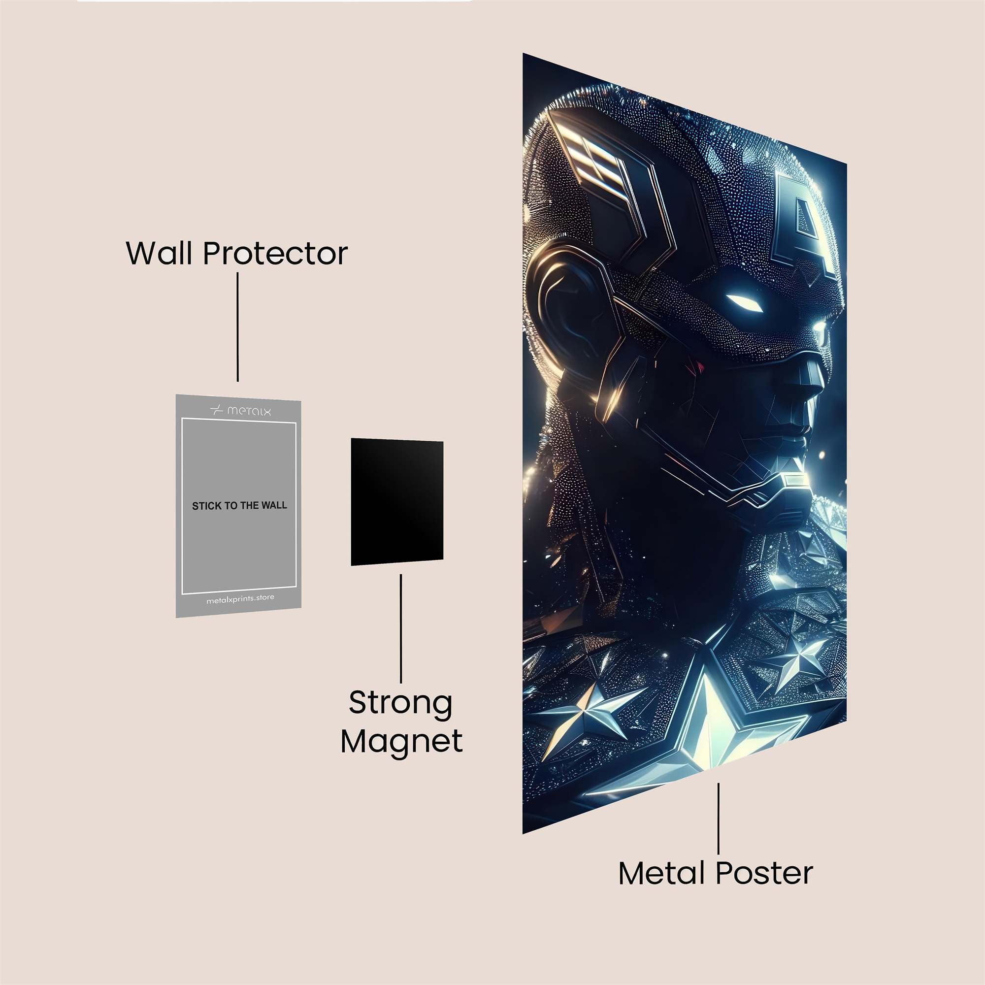 Captain Cosmic Safe Wall Magnetic / M