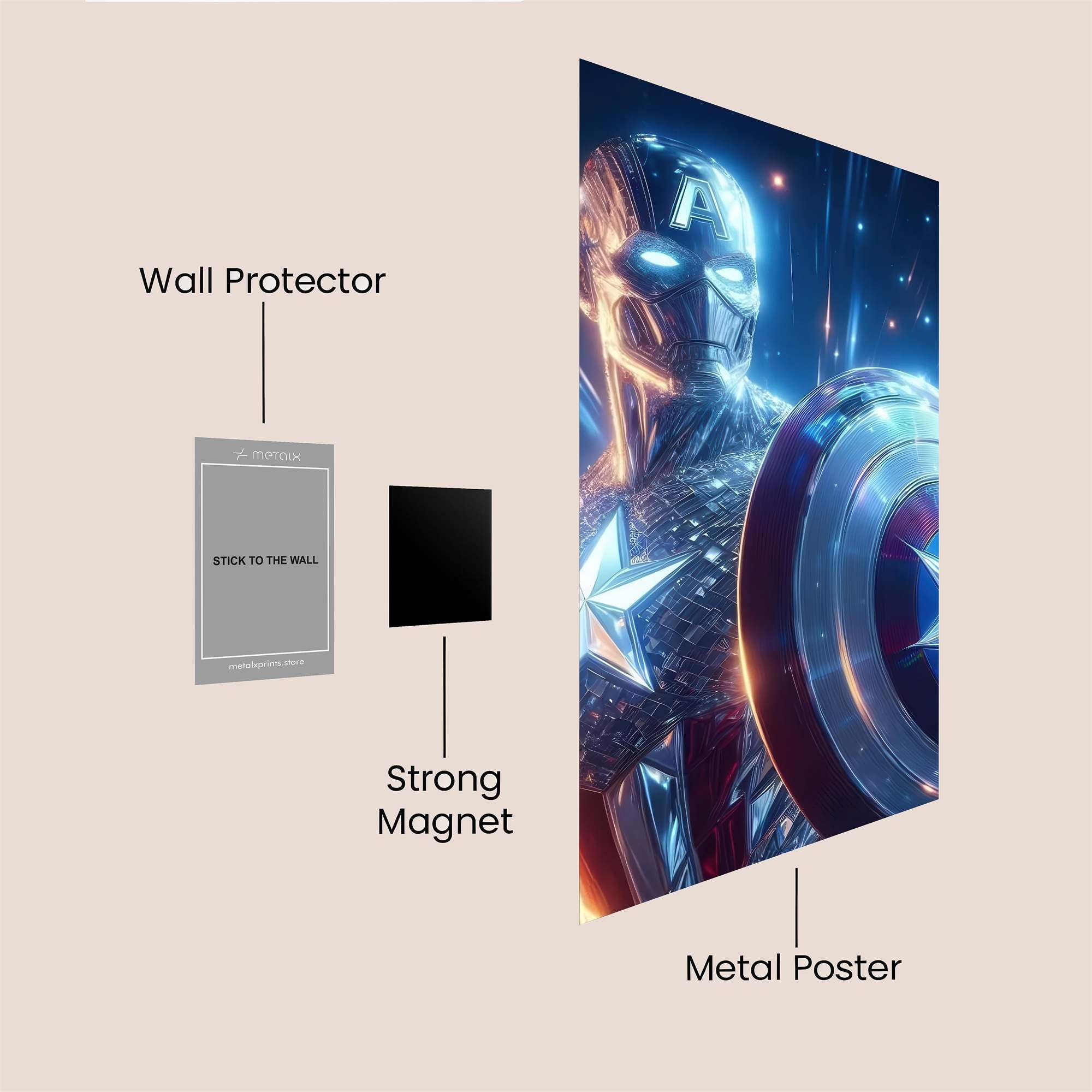 Captain Radiant Safe Wall Magnetic / M