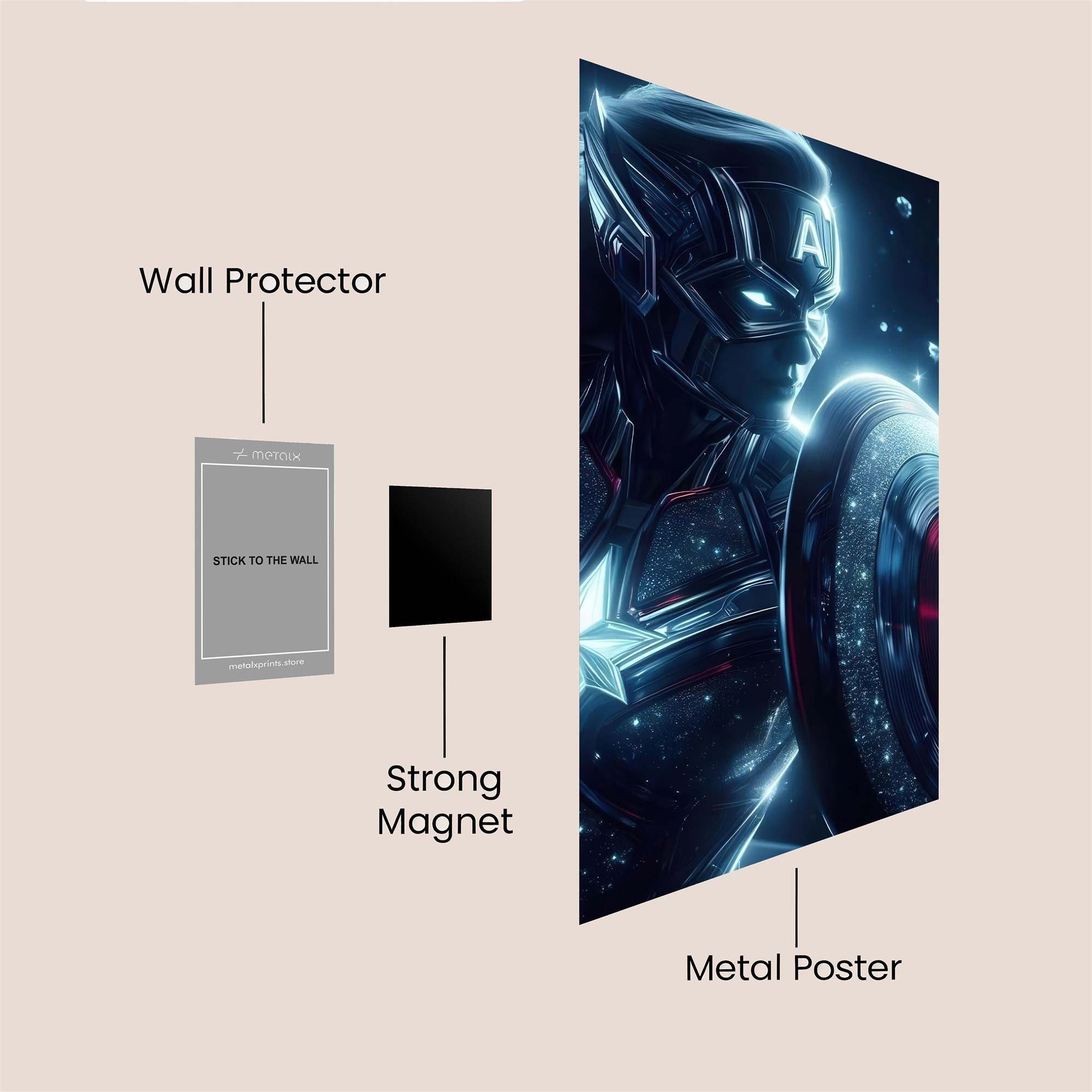 Captain Cosmic Safe Wall Magnetic / M