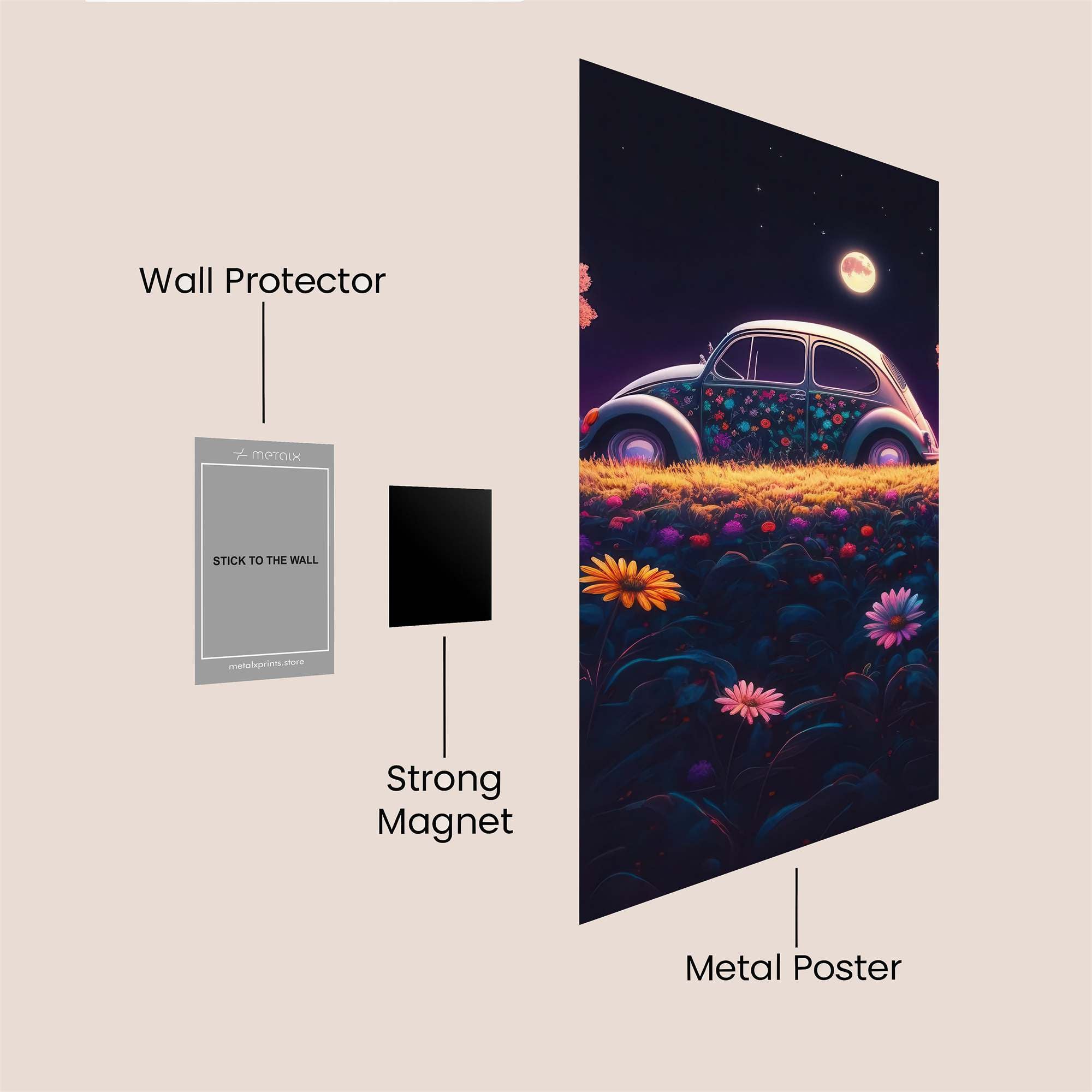 Beetle Dreamscape Safe Wall Magnetic / M