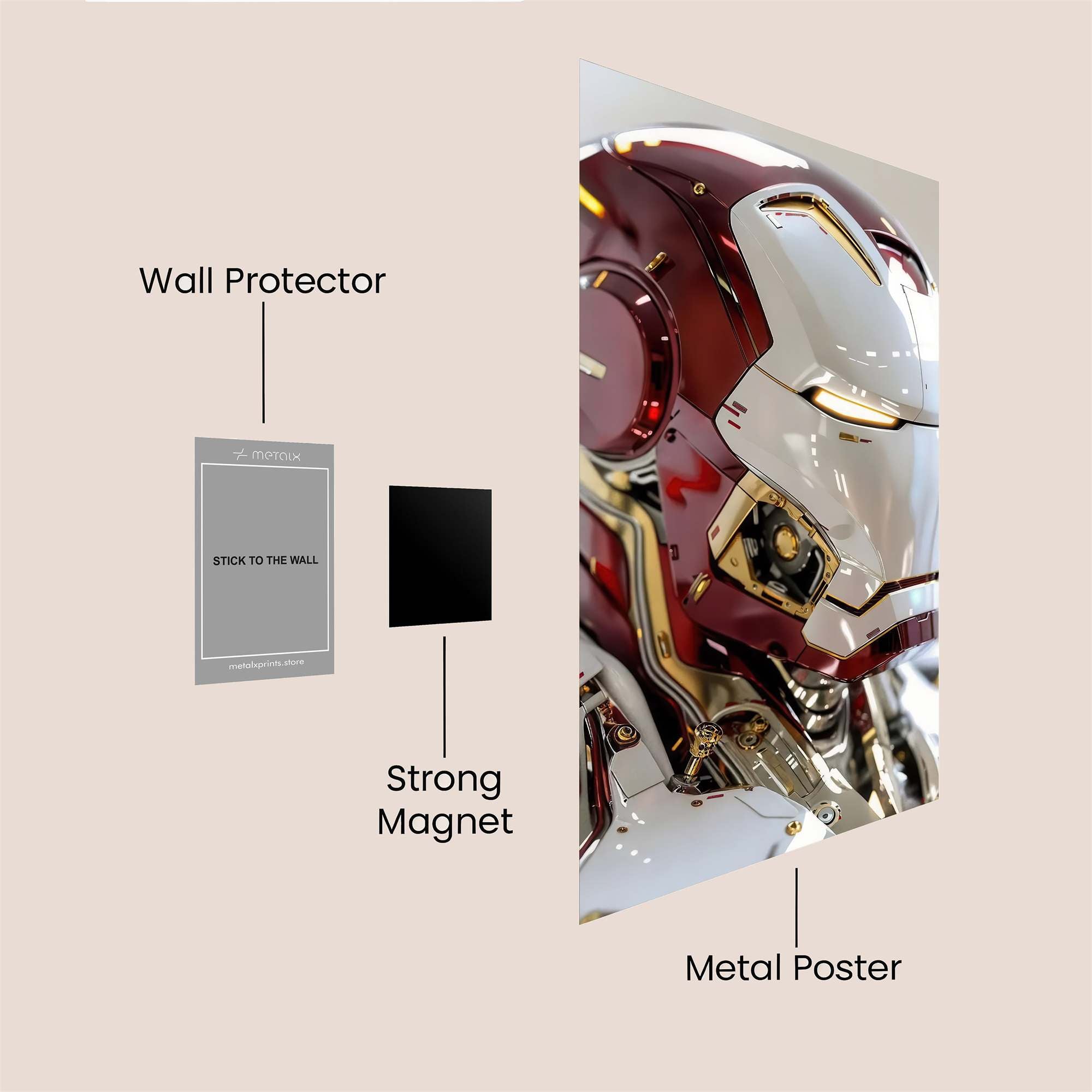 Iron Majestic Safe Wall Magnetic / M