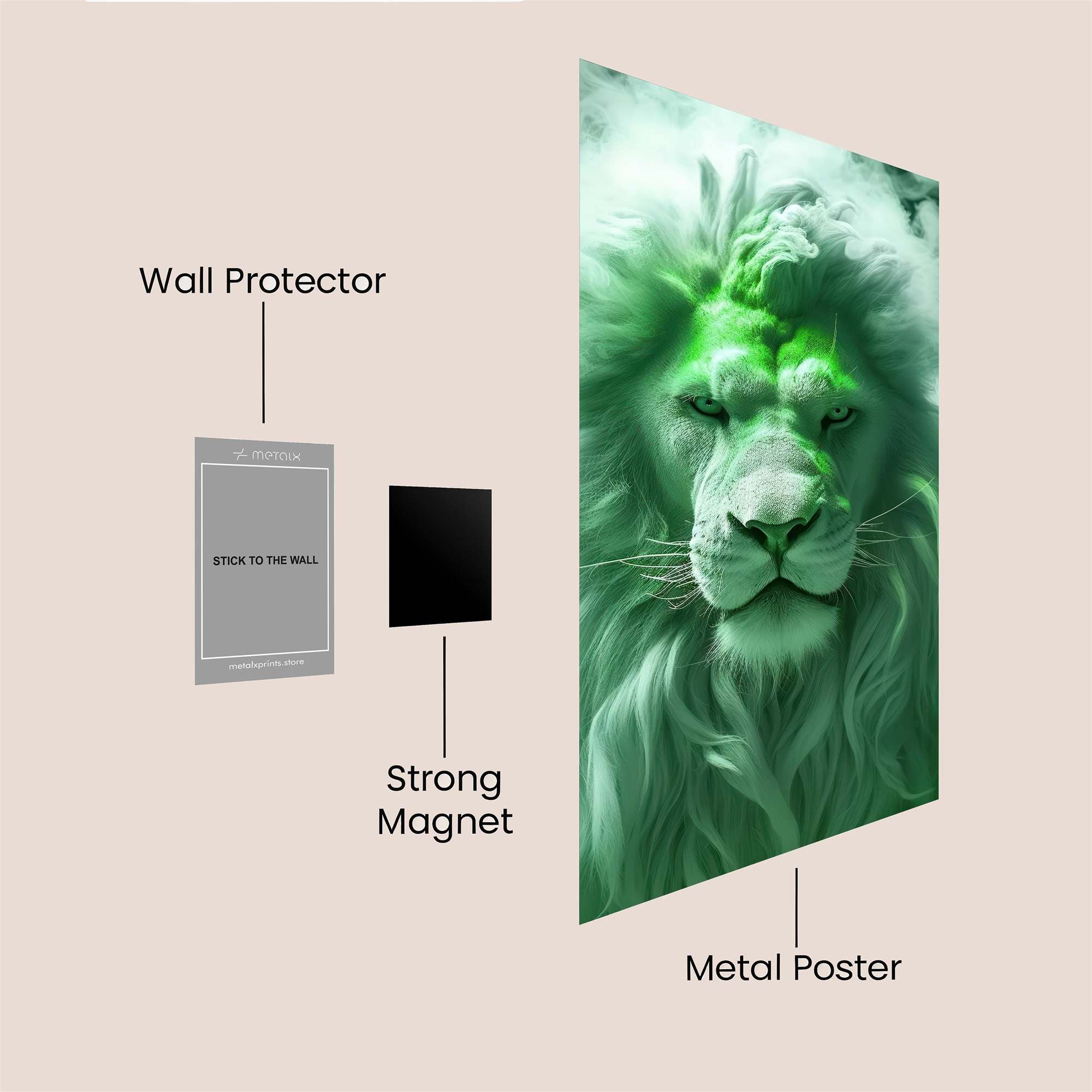 Mystic Lion Safe Wall Magnetic / M