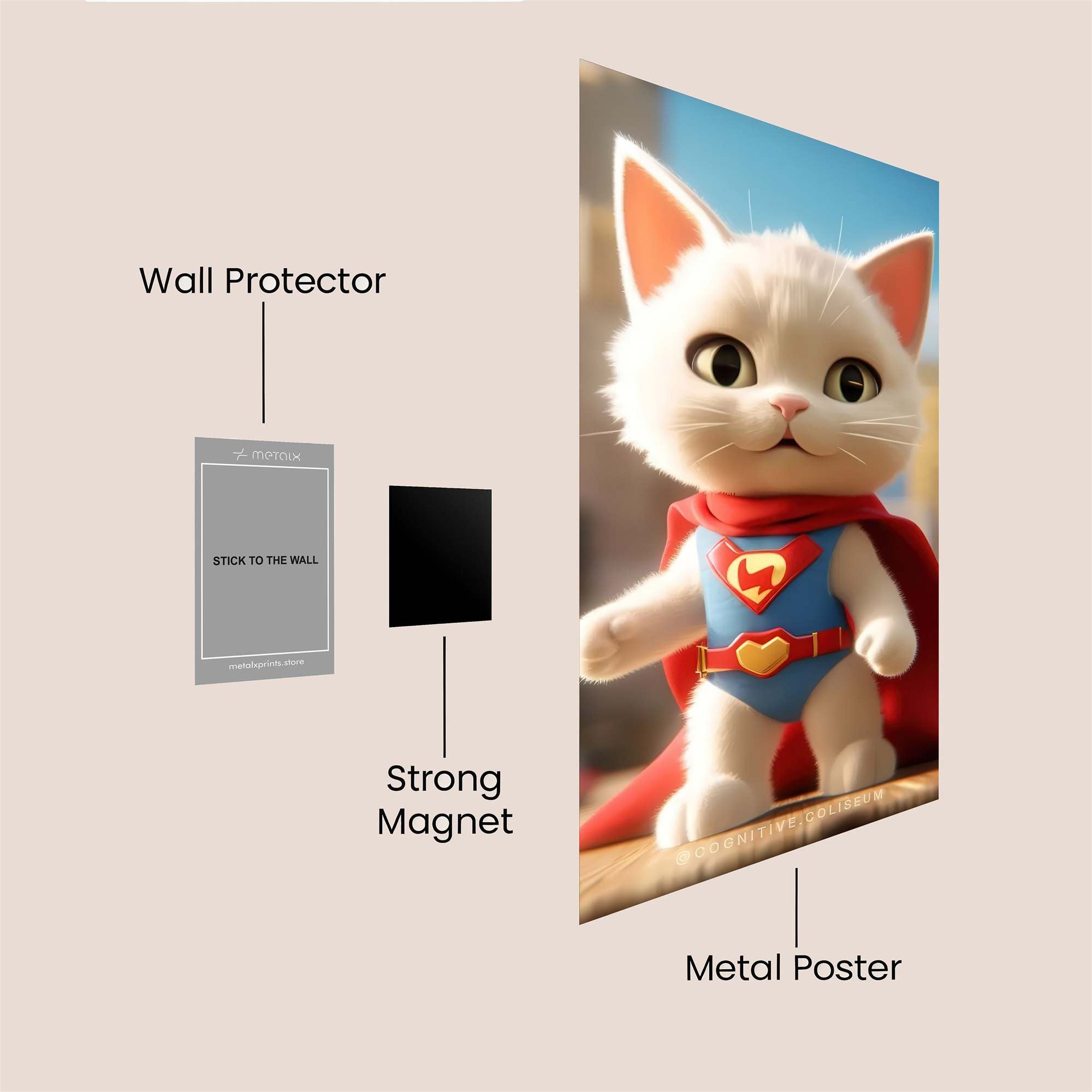 Kitten Serenity Safe Wall Magnetic / M