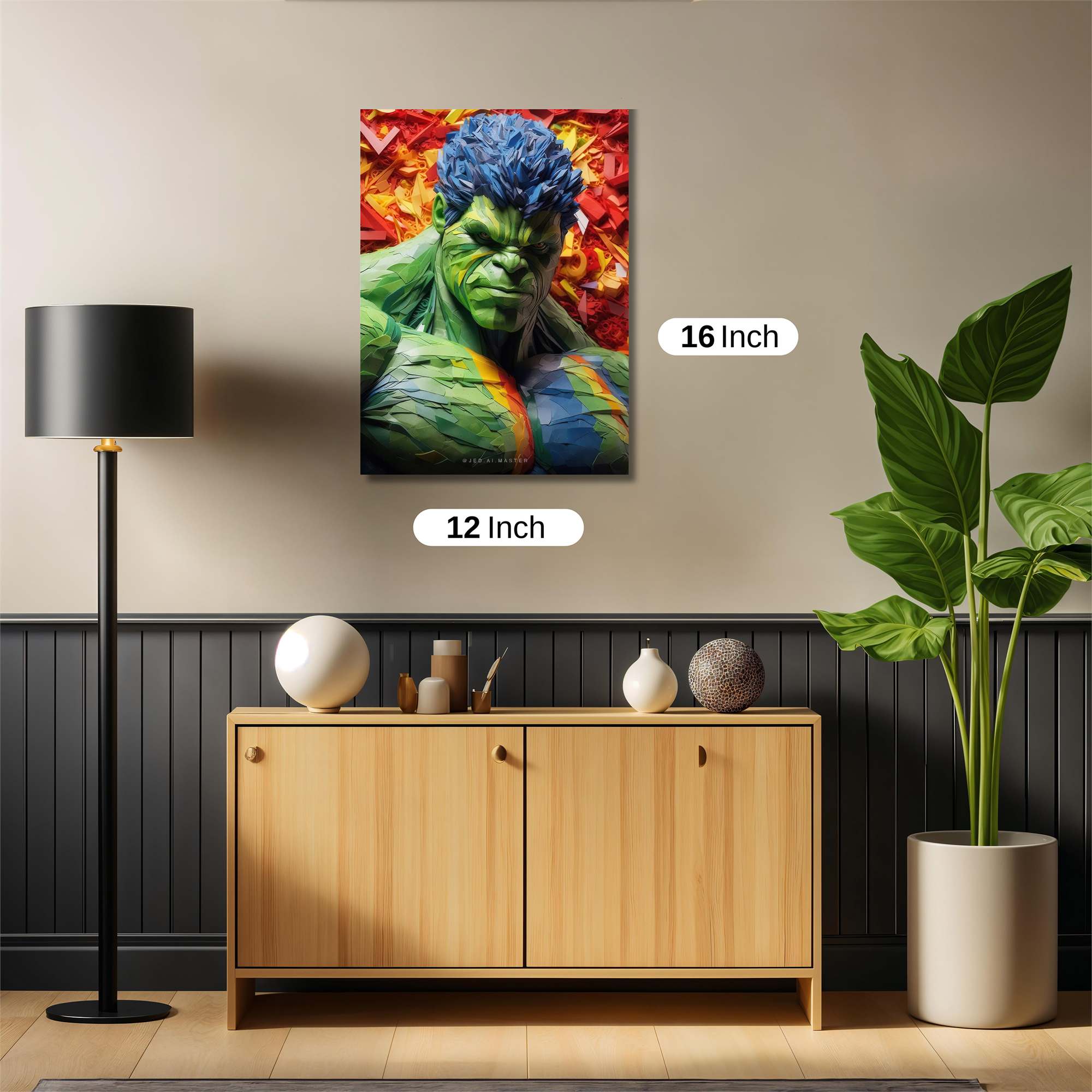 Hulk Mosaic Safe Wall Magnetic / M