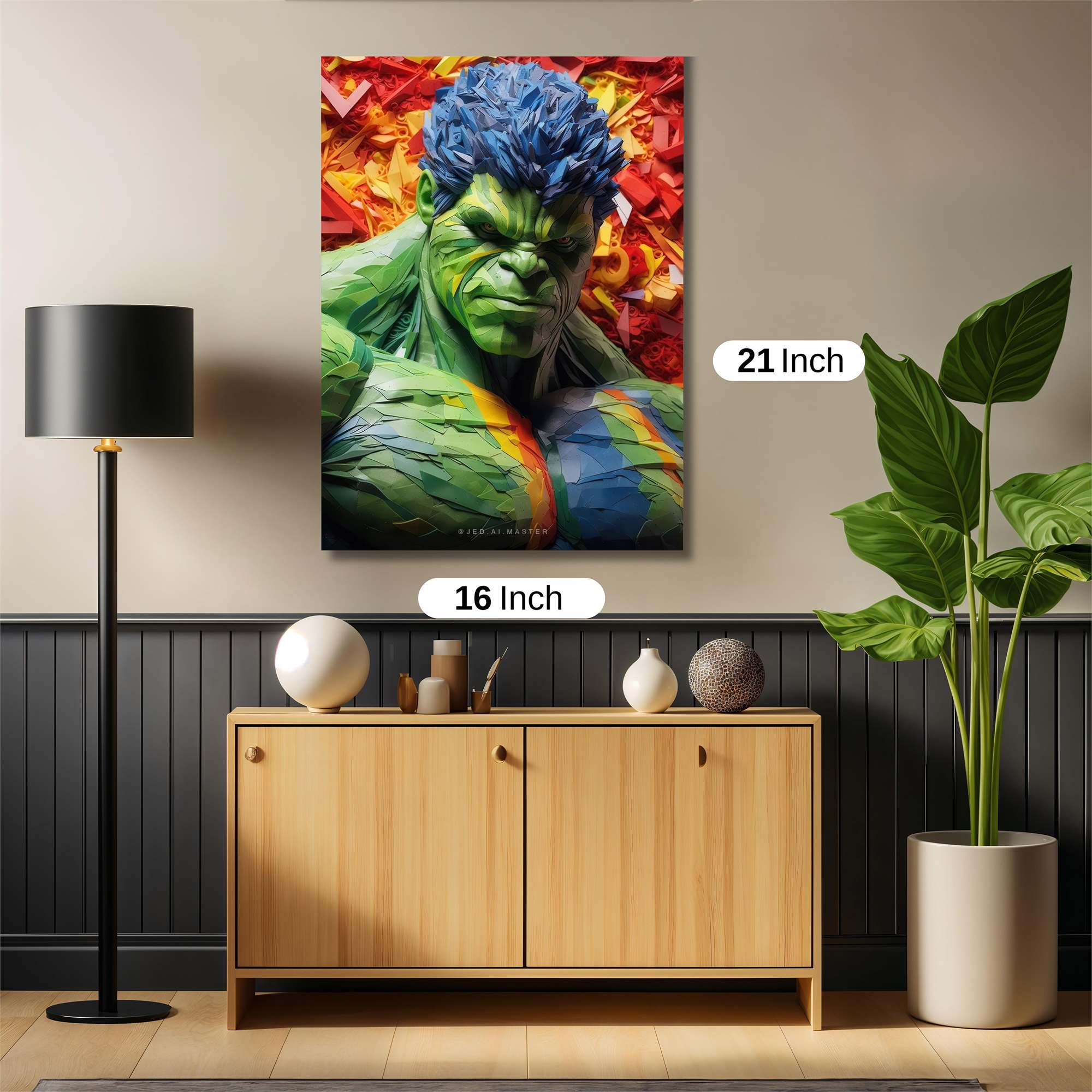 Hulk Mosaic Safe Wall Magnetic / M
