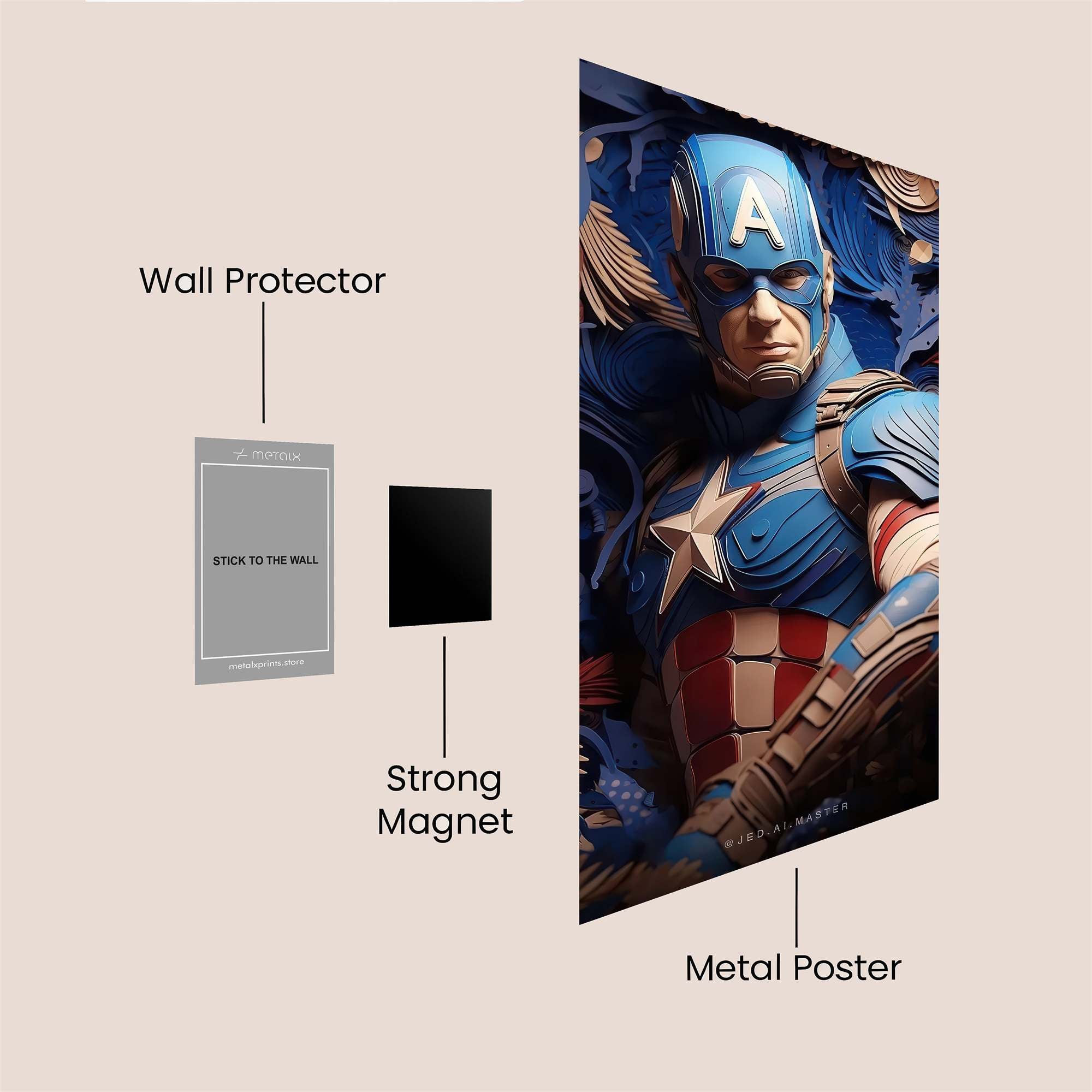 Captain Resolute Safe Wall Magnetic / M