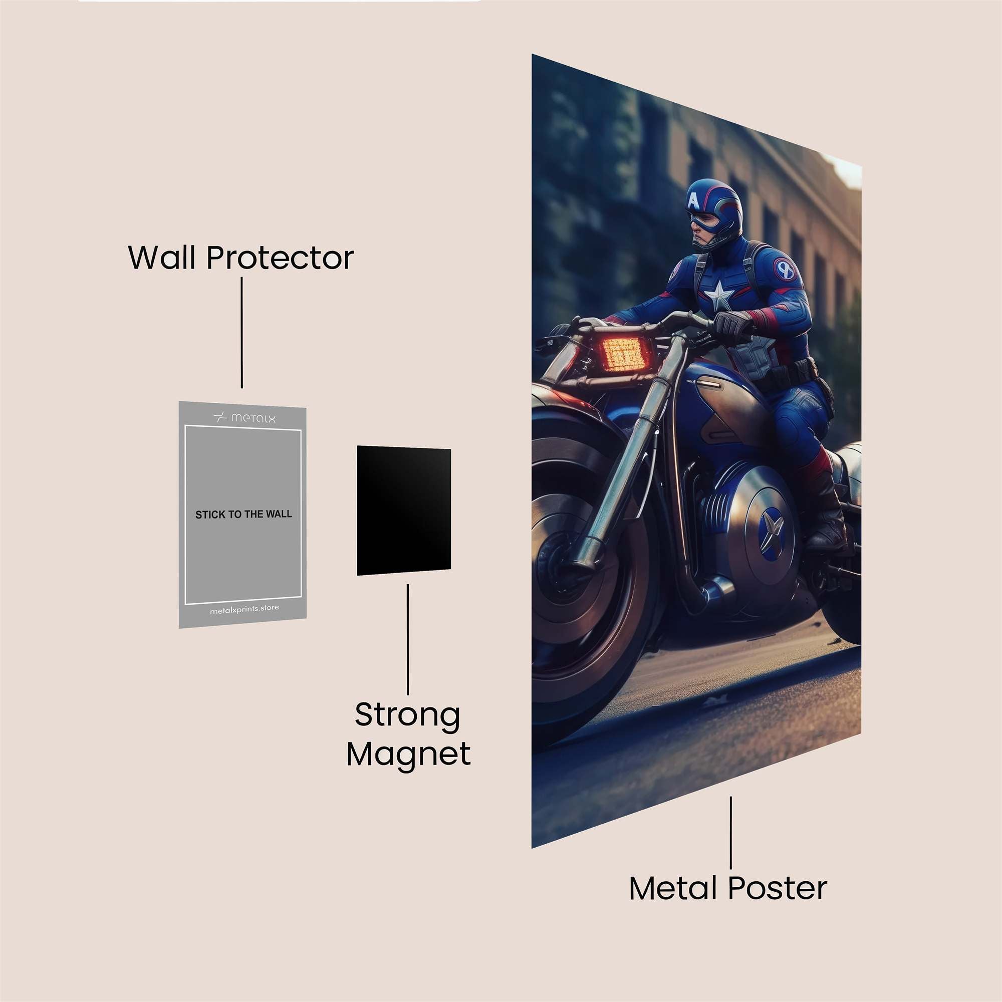 Captain Adventurous Safe Wall Magnetic / M