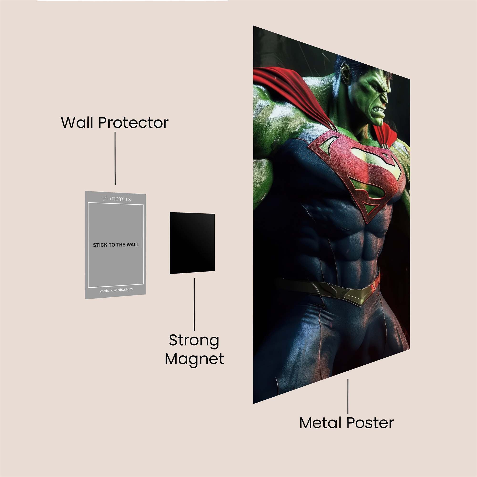 Hulk-Supes Rage Safe Wall Magnetic / M