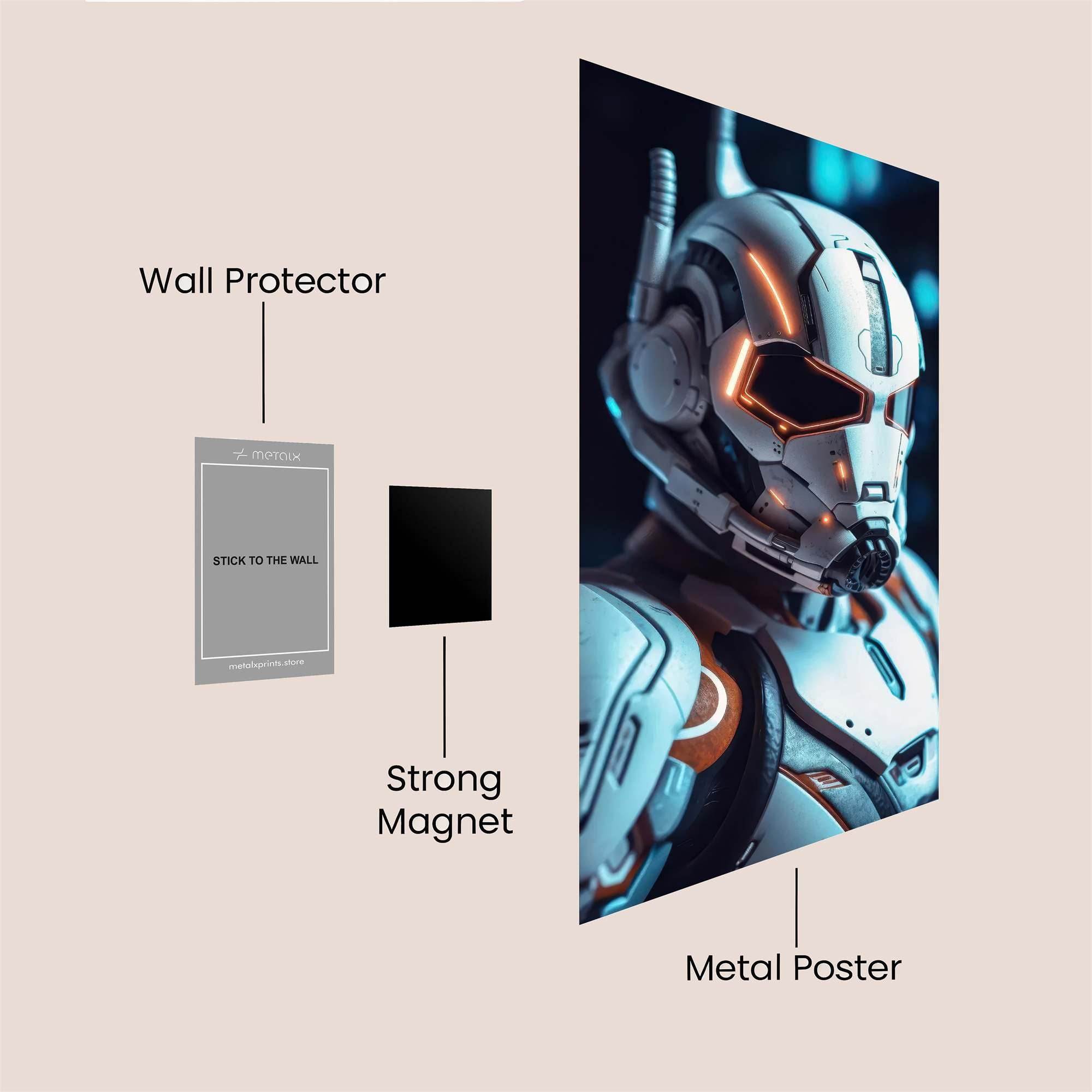 Warrior Serene Safe Wall Magnetic / M
