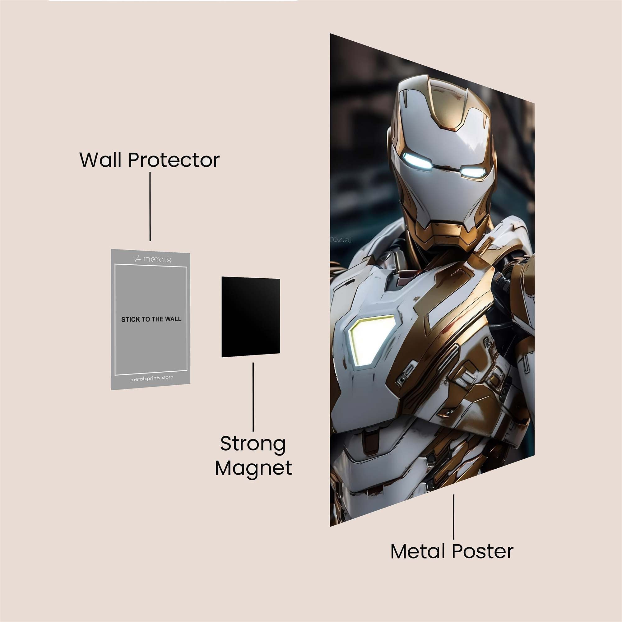 Iron Resplendent Safe Wall Magnetic / M