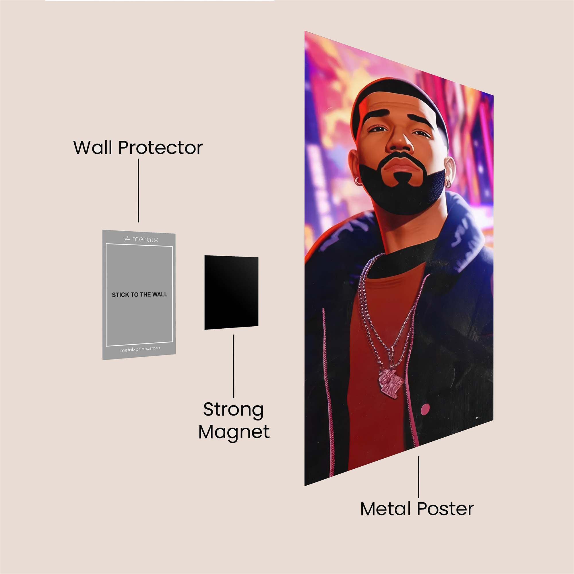 Drake Vibrant Safe Wall Magnetic / M