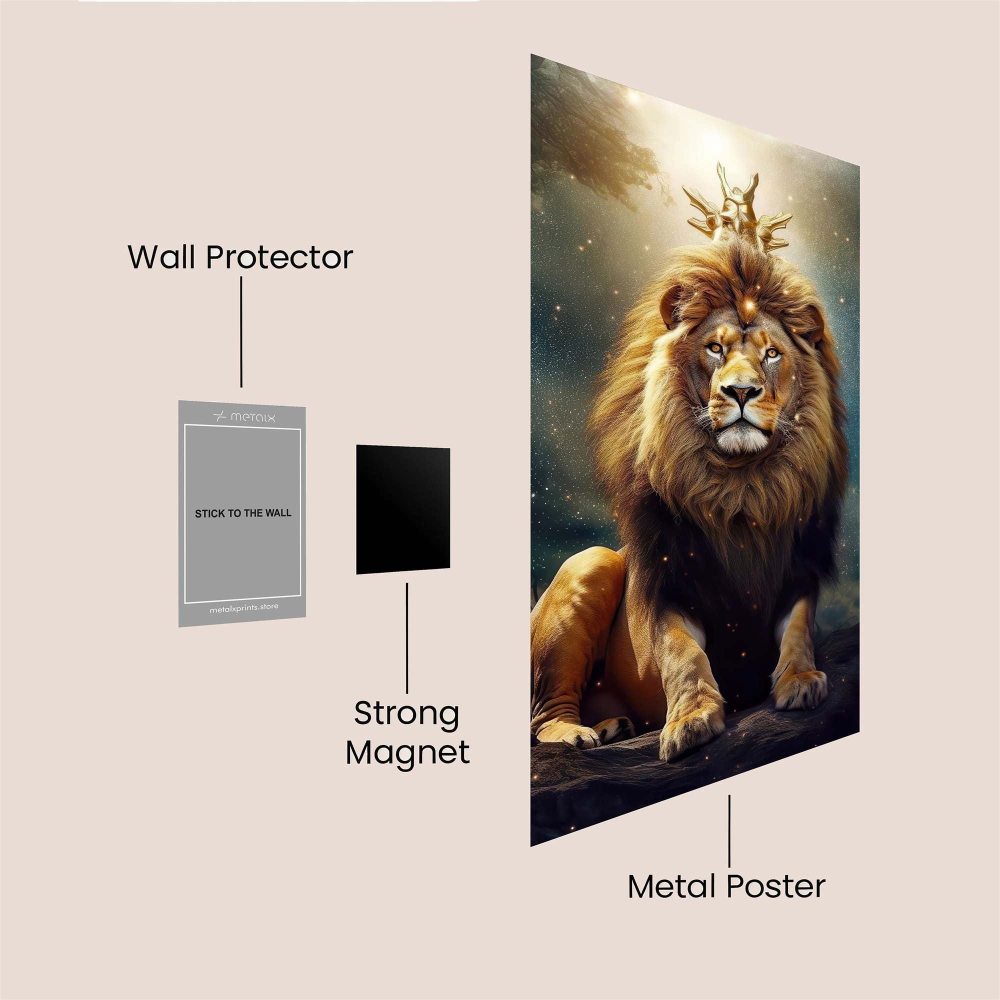 Lion Majestic Safe Wall Magnetic / M