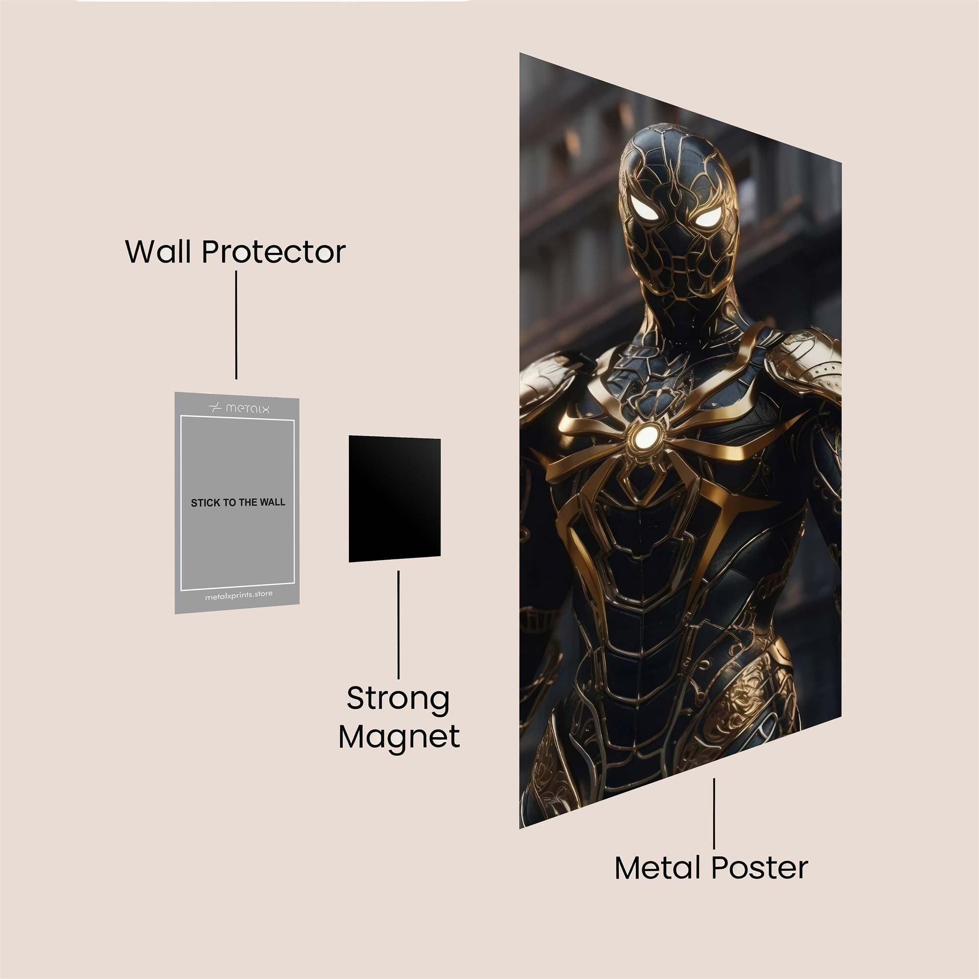 Spider-Elegant Safe Wall Magnetic / M