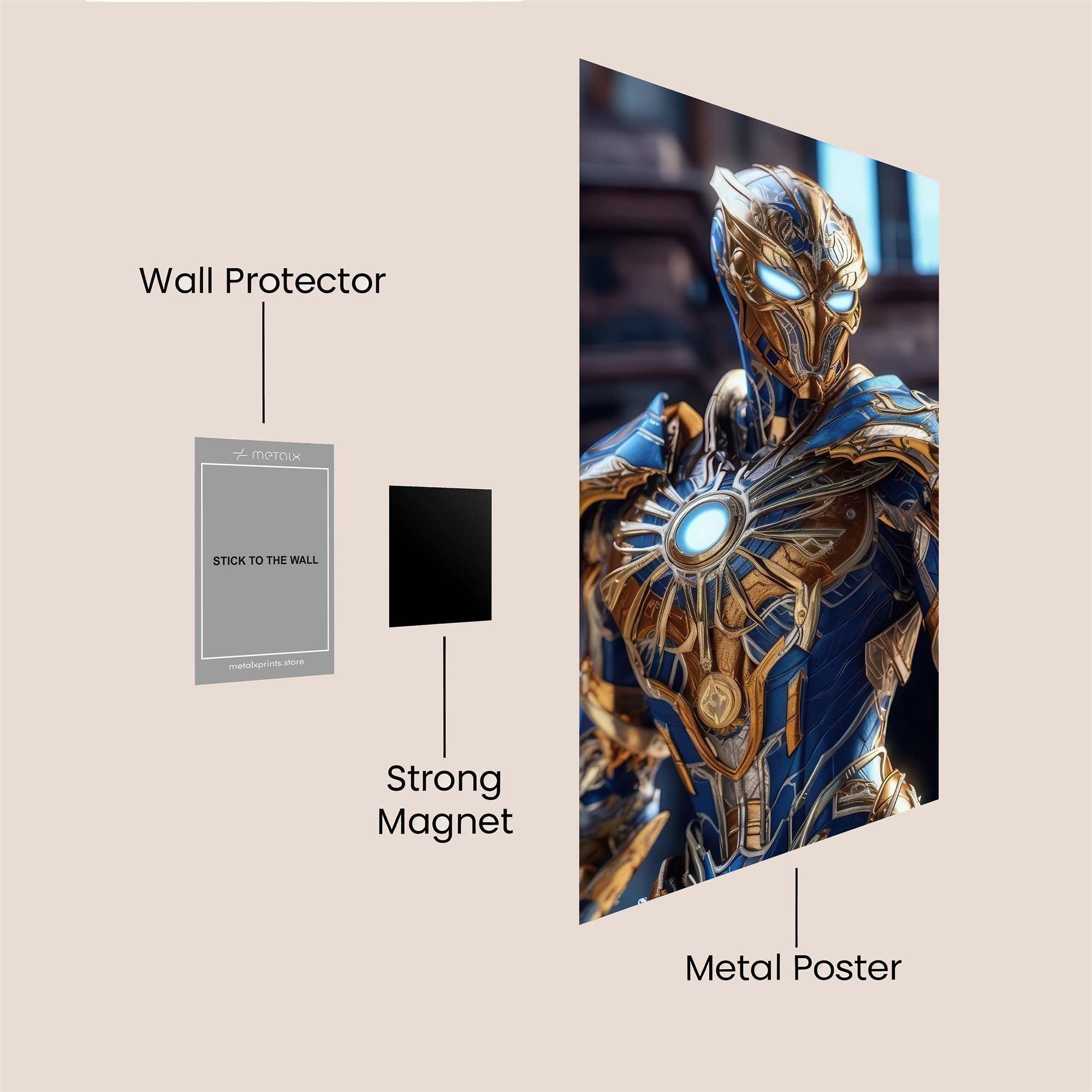 Blue Pharaoh Safe Wall Magnetic / M