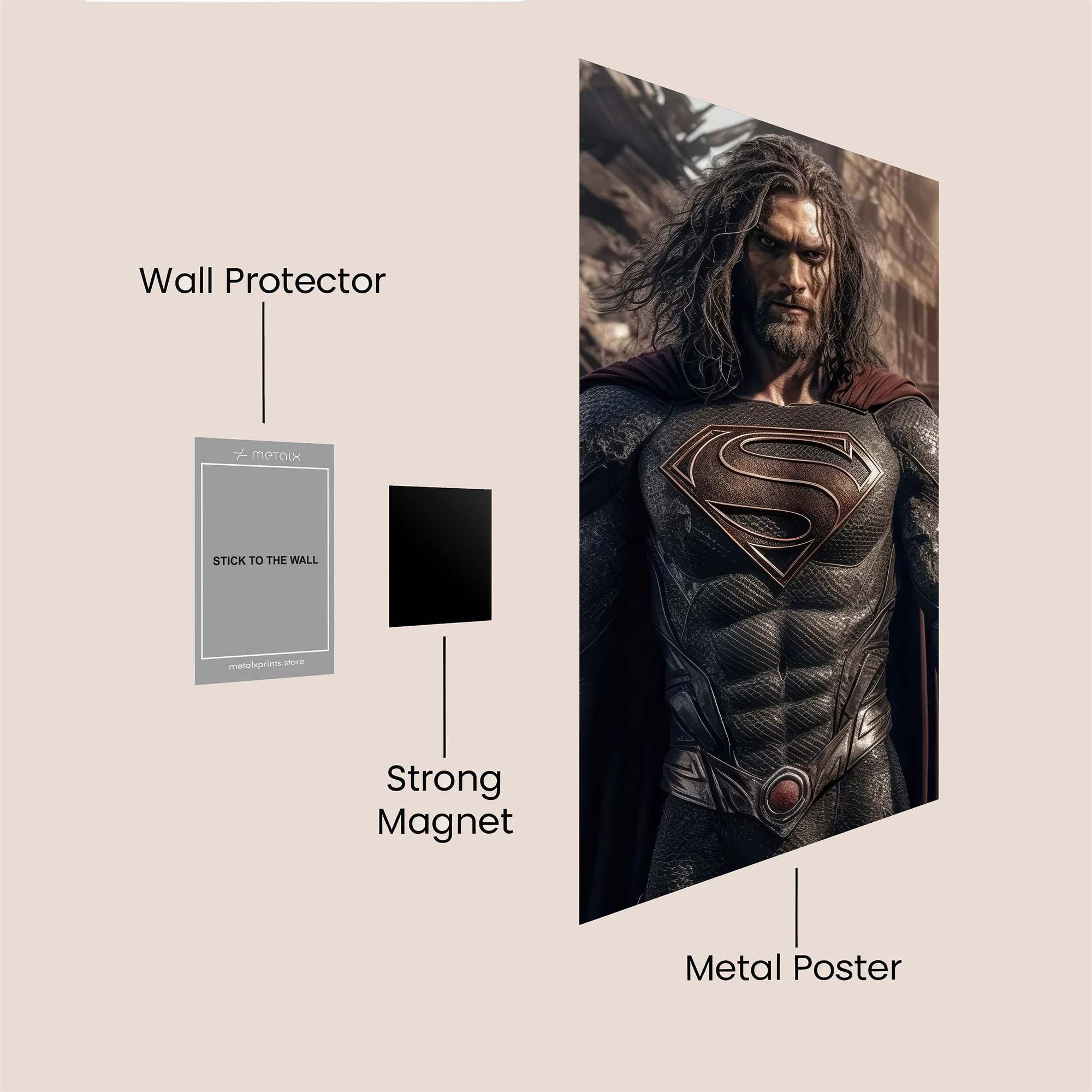 Superman Resilient Safe Wall Magnetic / M