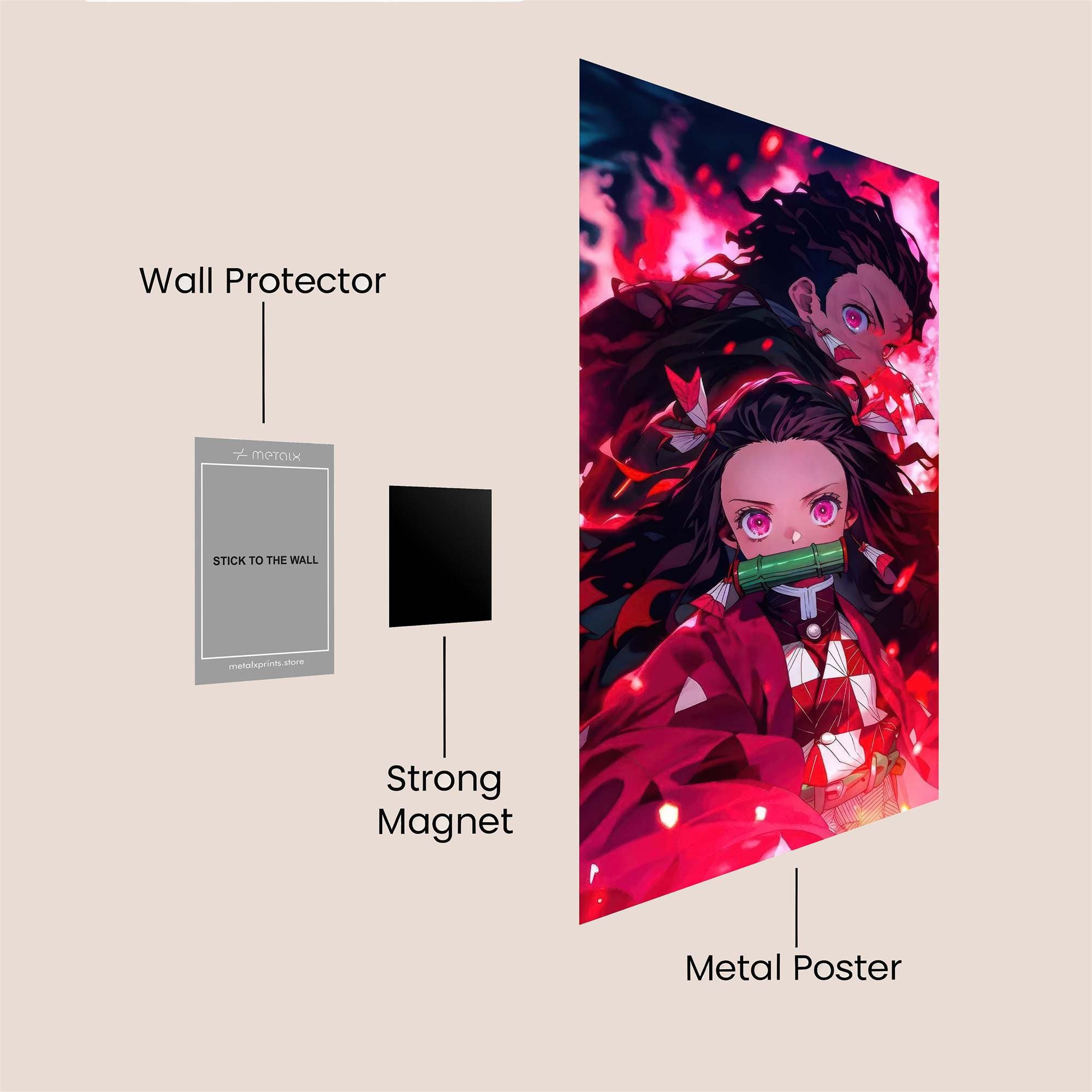 Nezuko Fierce Safe Wall Magnetic / M