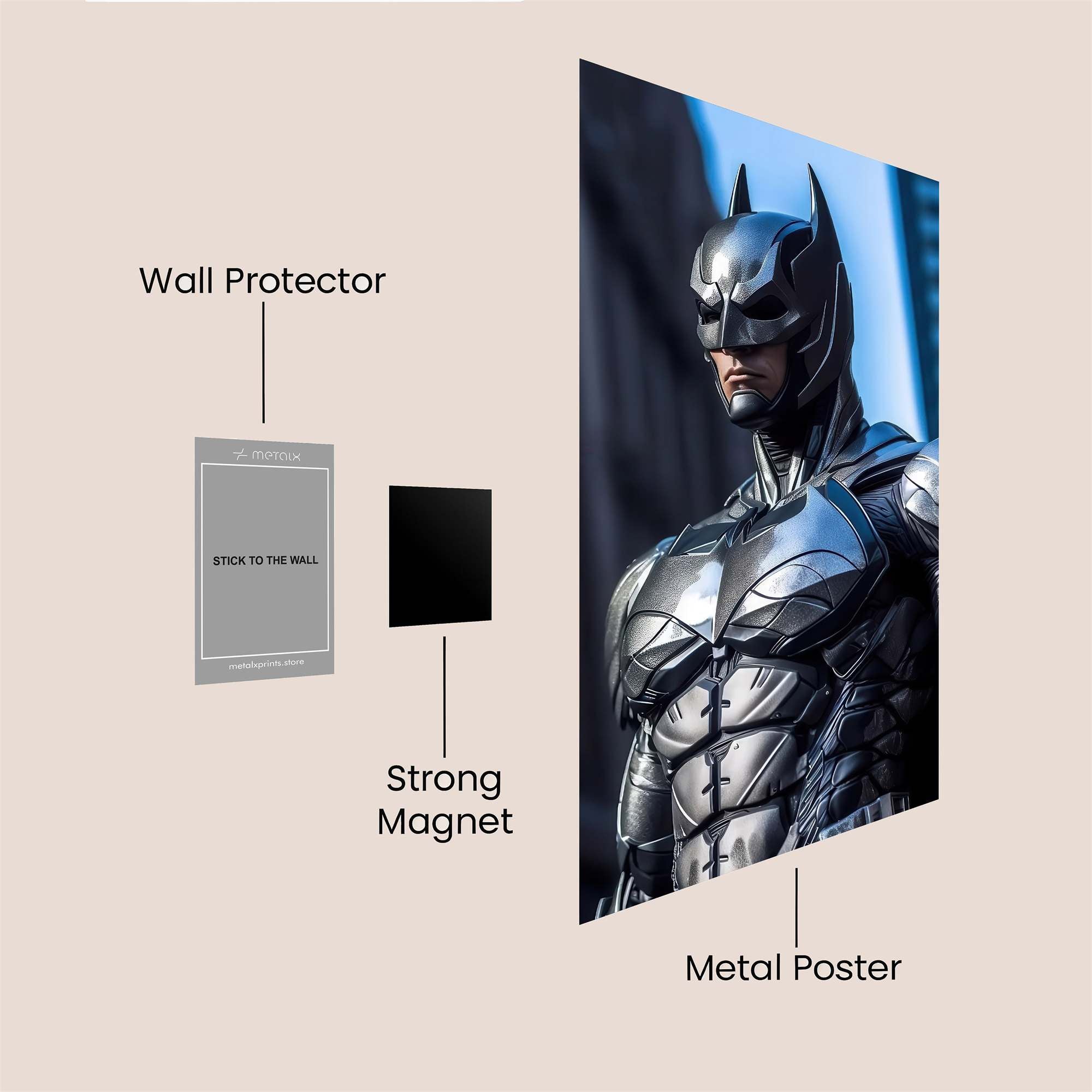 Batman Resolute Safe Wall Magnetic / M