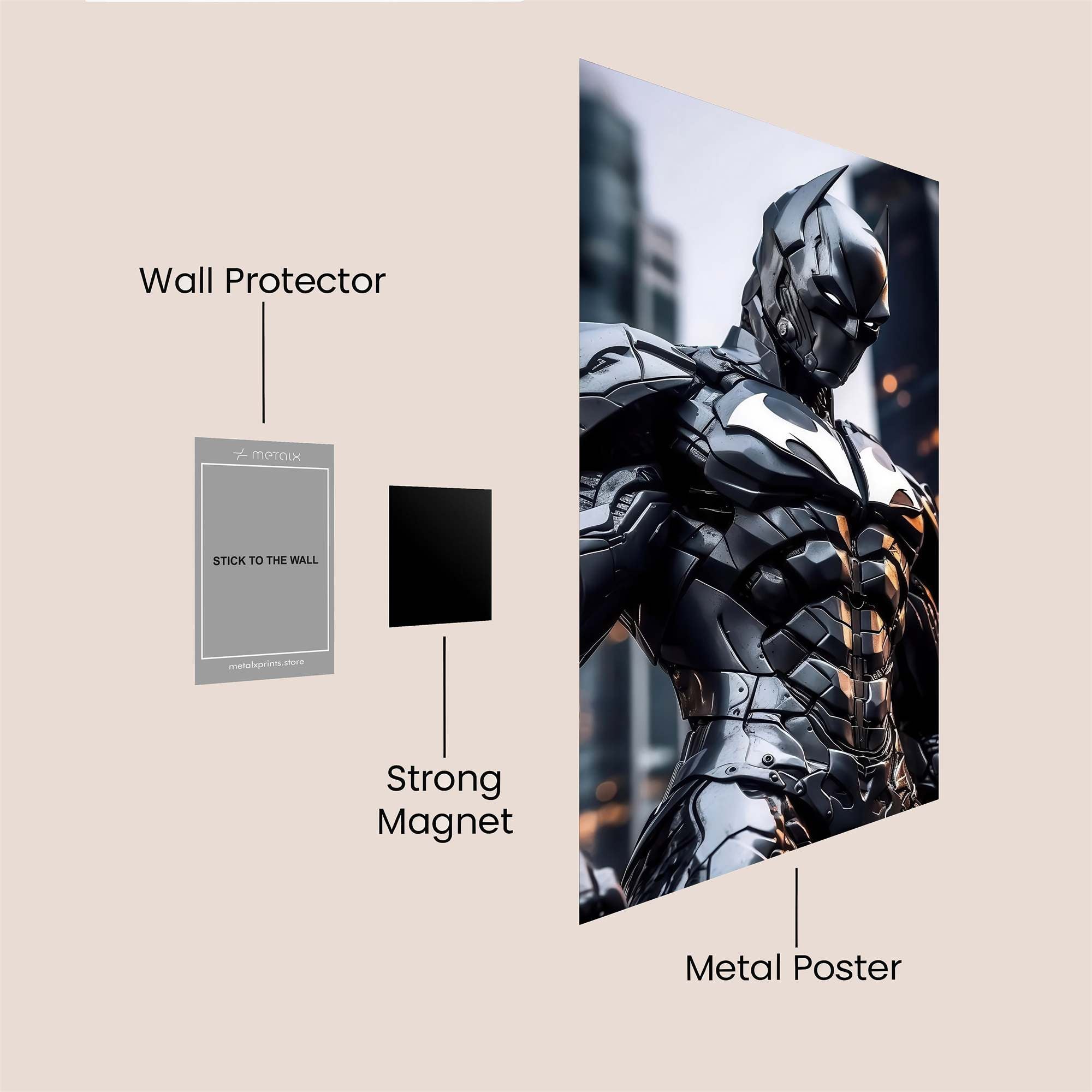 Batman Resolute Safe Wall Magnetic / M