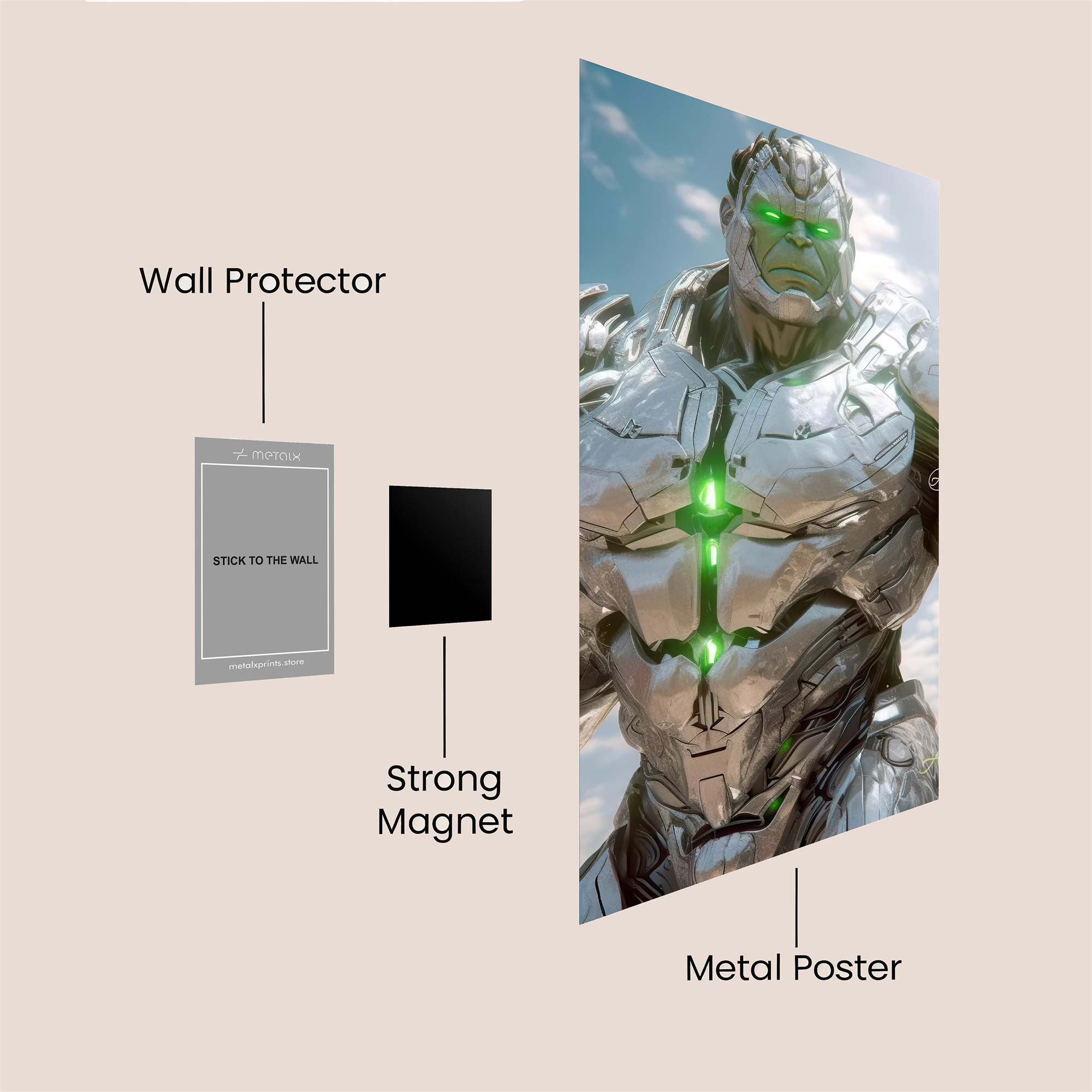 Hulk Resolute Safe Wall Magnetic / M