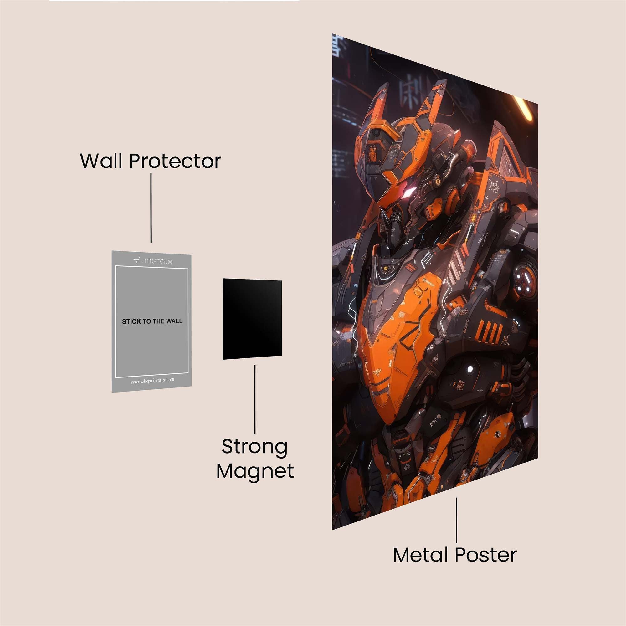 Mecha Blaze Safe Wall Magnetic / M