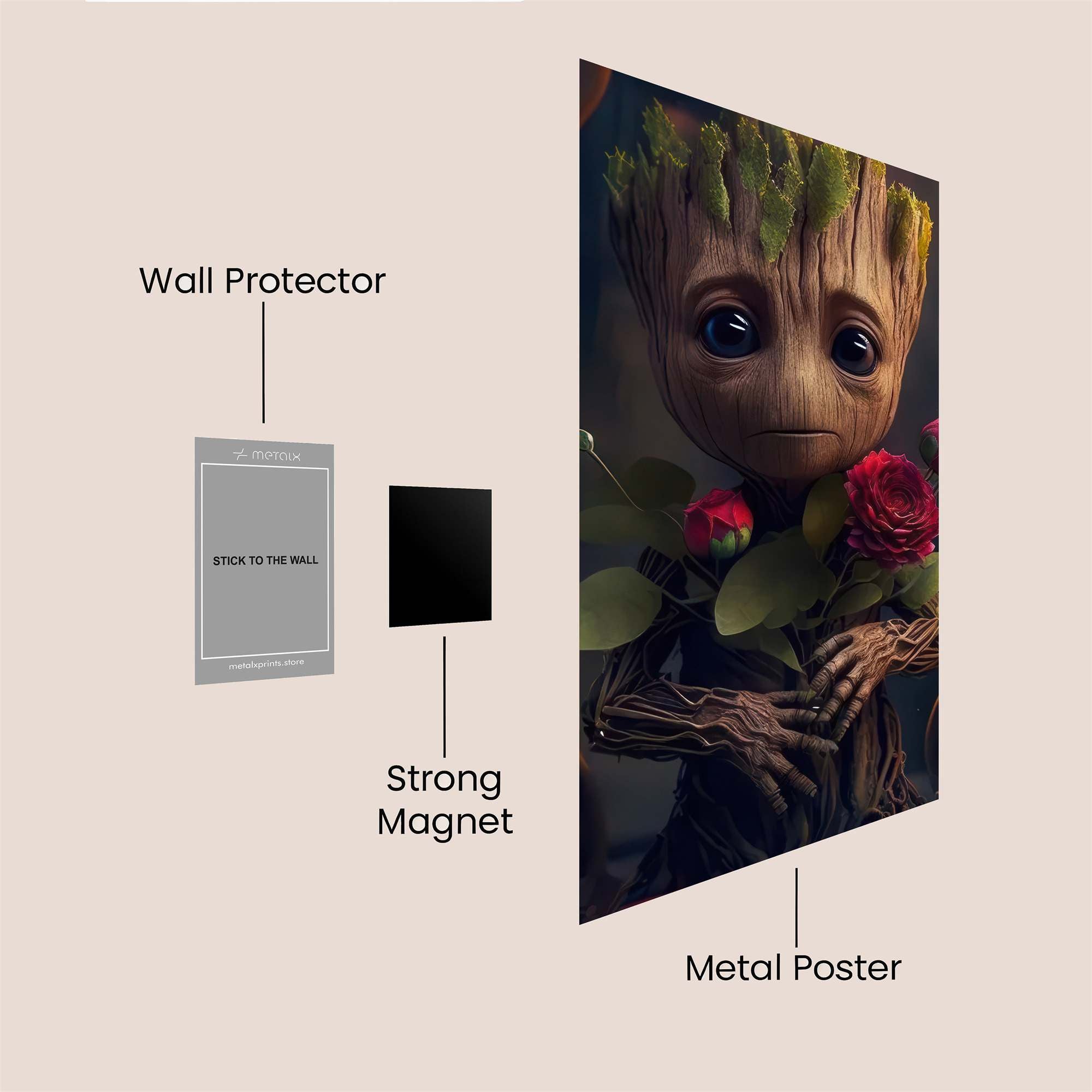 Groot Romantic Safe Wall Magnetic / M
