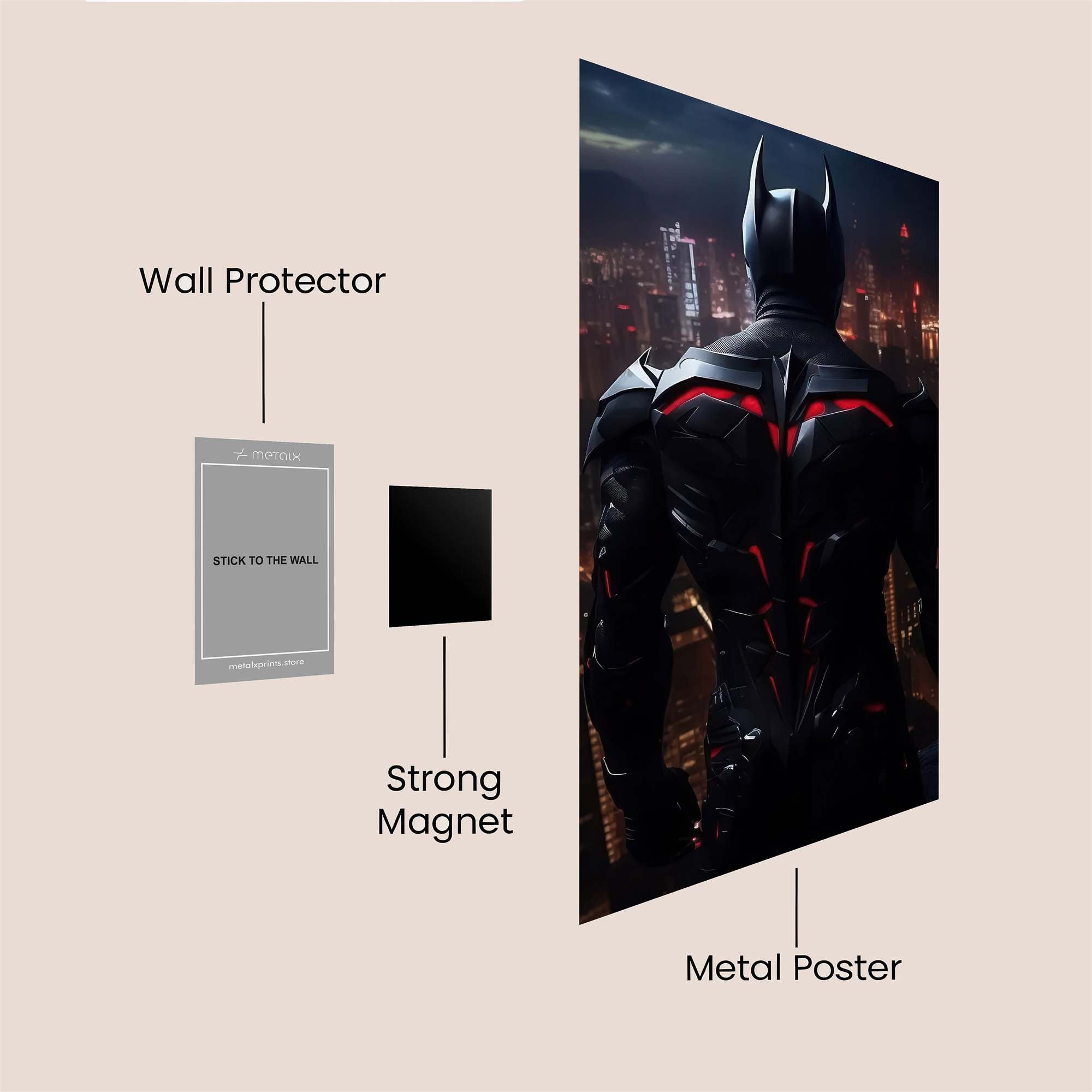 Batman Resolute Safe Wall Magnetic / M