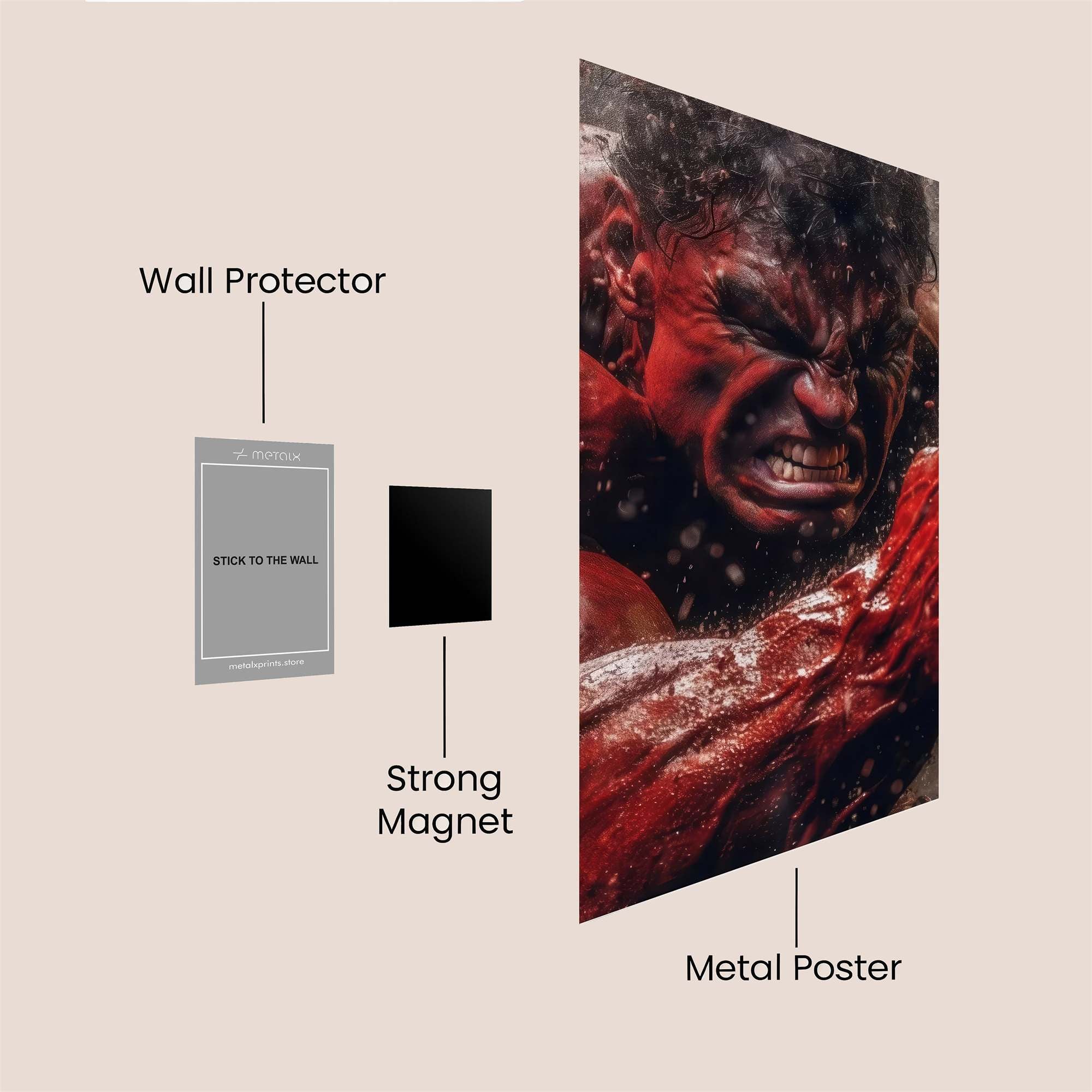 Hulk Rampage Safe Wall Magnetic / M