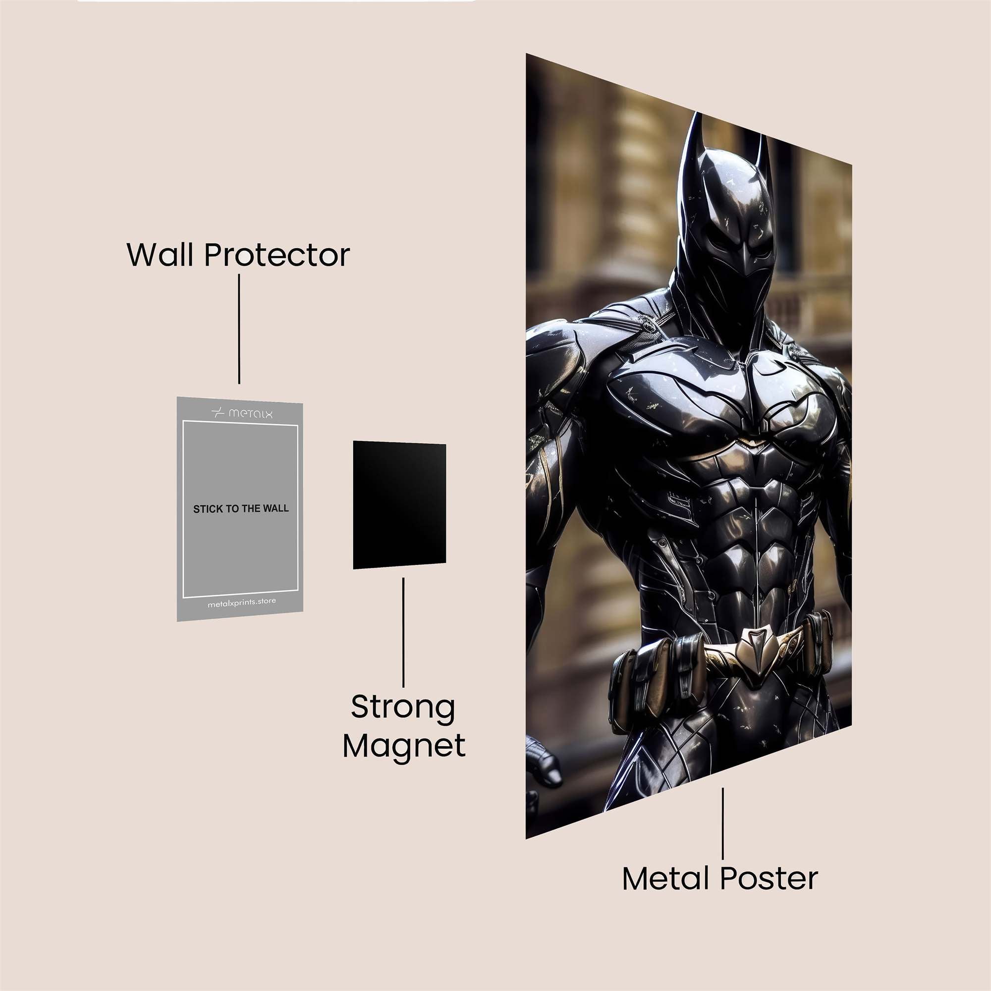 Batman Brooding Safe Wall Magnetic / M