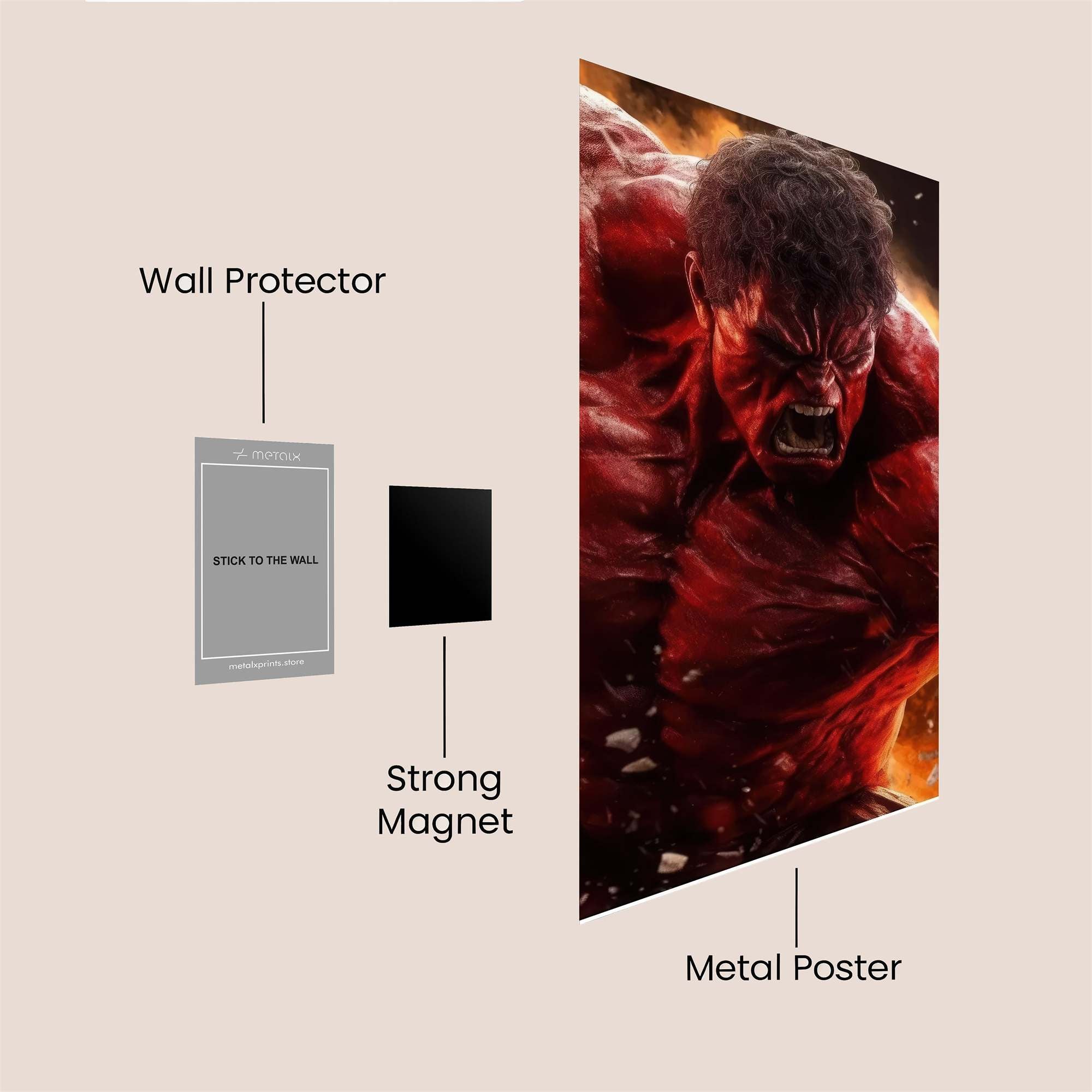Hulk Rageful Safe Wall Magnetic / M