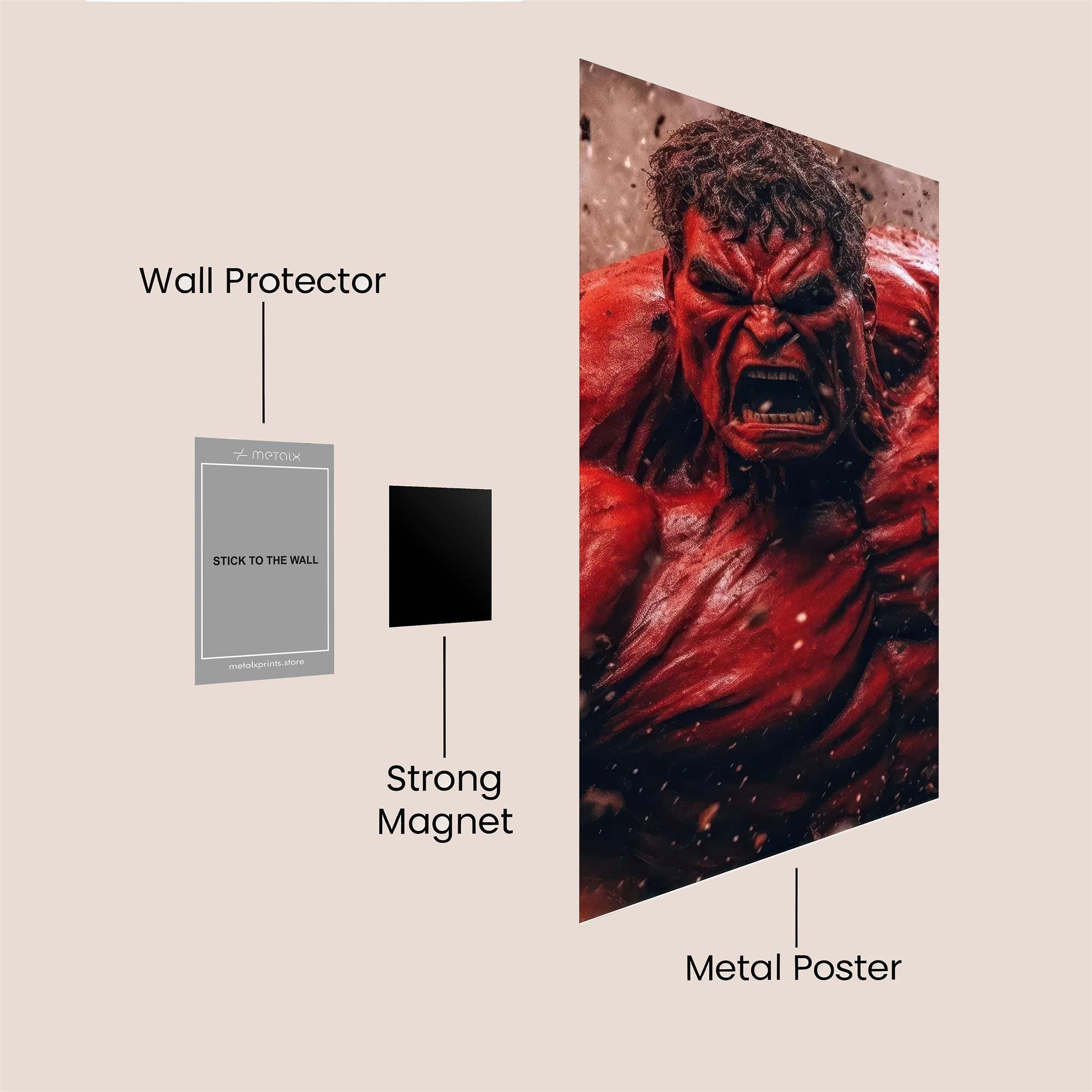 Hulk Rageful Safe Wall Magnetic / M