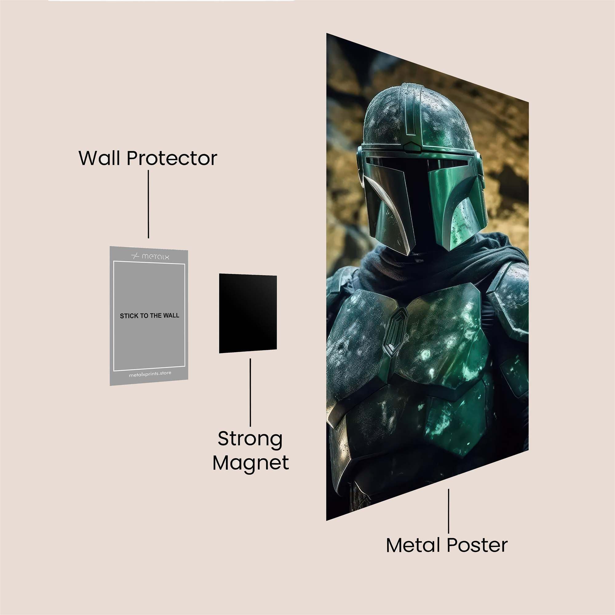 Mandalorian Mystique Safe Wall Magnetic / M