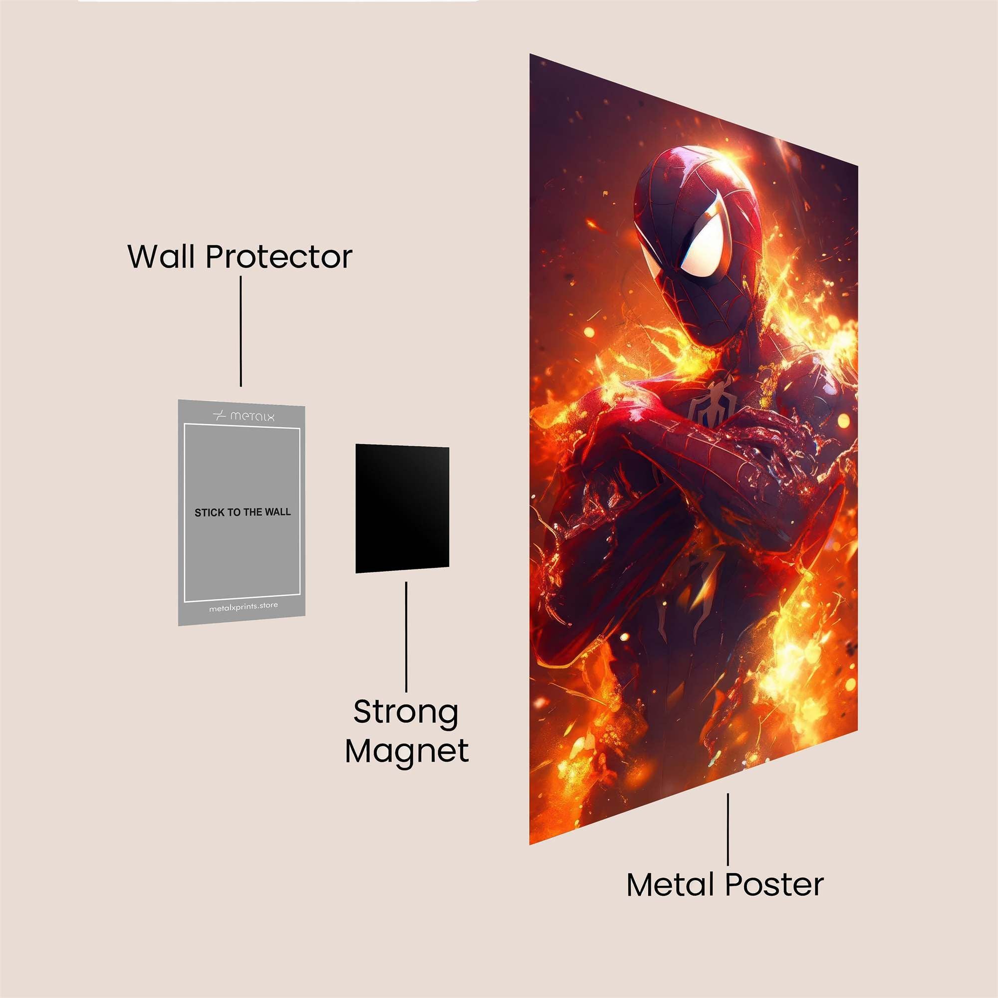 Spider Fiery Safe Wall Magnetic / M